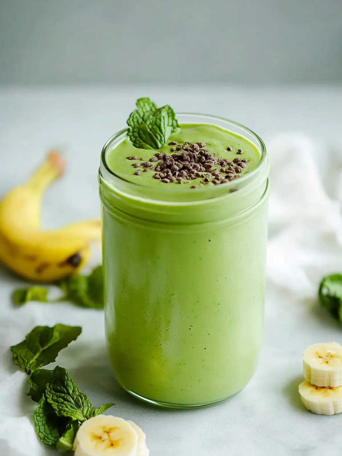 Shamrock Mint Banana Smoothie: A Creamy Green Delight 2 Shamrock Mint Banana Smoothie