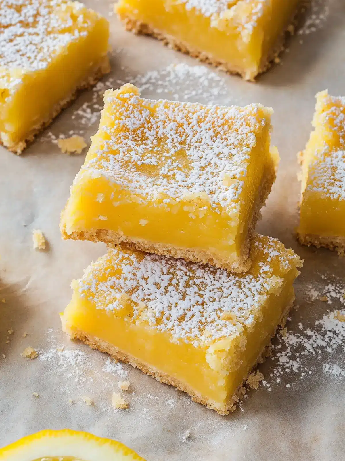 Zesty Lemon Bars with Shortbread Crust for Sunshine Vibes 5 Lemon Bars with Shortbread Crust
