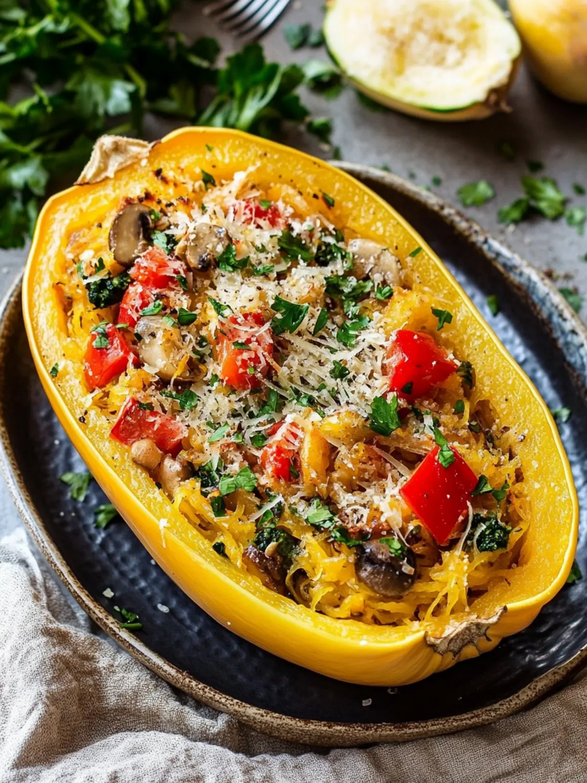 Savor Spaghetti Squash with Sautéed Veggies for a Cozy Meal 3 Spaghetti Squash with Sauteed Veggies