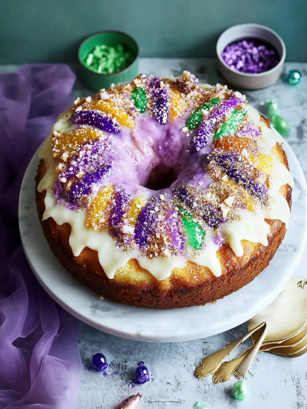 One-Dish King Cake That's Perfect for Any Celebration 3 One-Dish King Cake