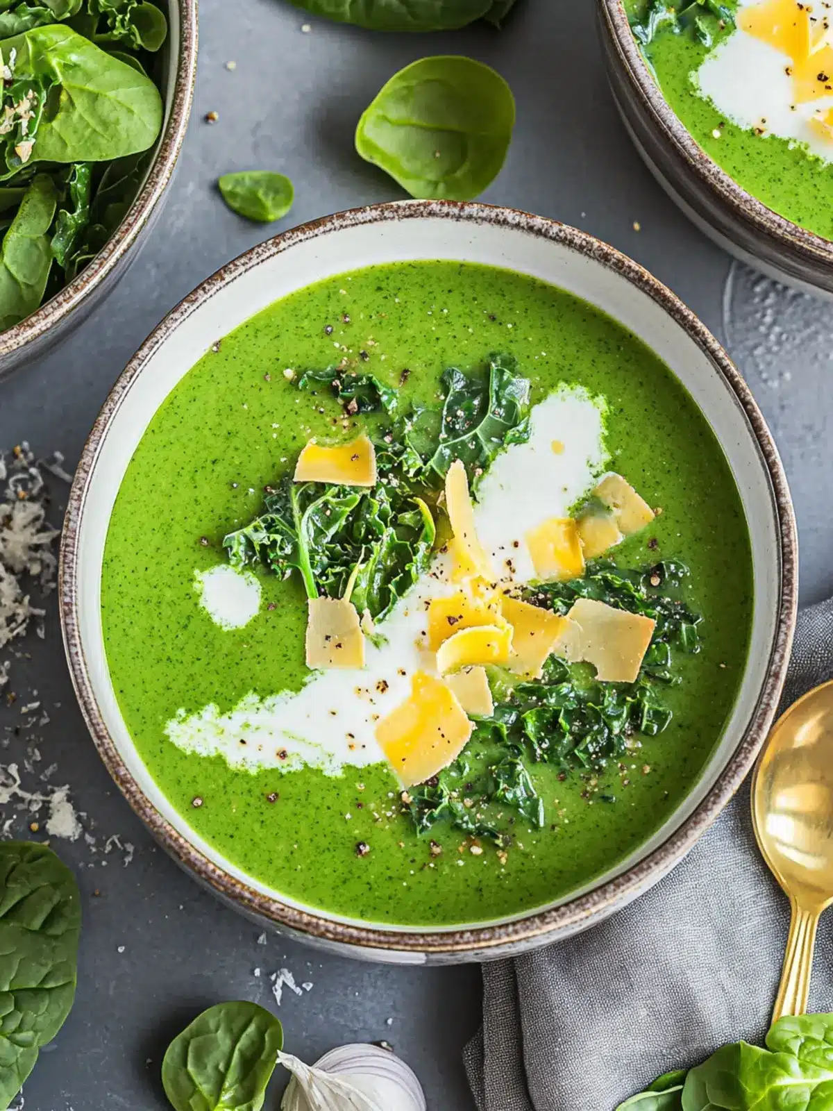 Delicious Spinach and Kale Soup to Brighten Your Day 2 Spinach and Kale Soup