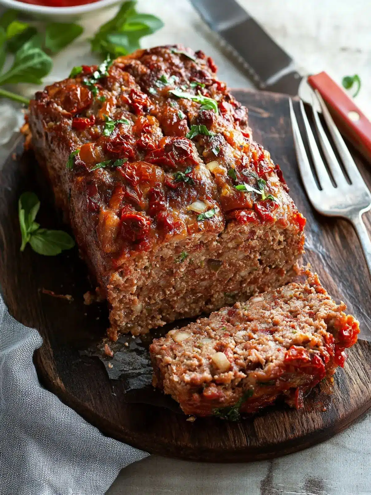 Gourmet Meatloaf with Sun-Dried Tomatoes to Wow Your Family 2 Gourmet Meatloaf with Sun-dried Tomatoes