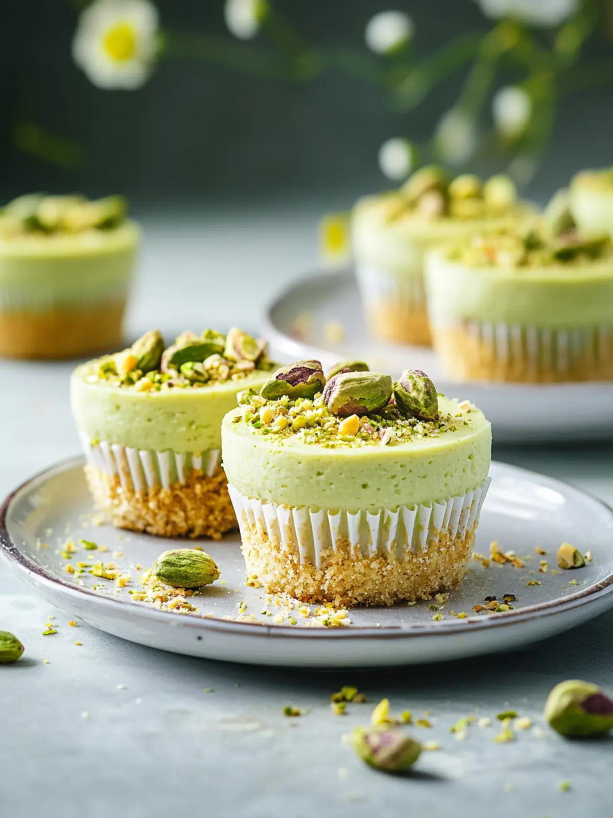Irresistible Mini Pistachio Cheesecake Cups for Every Sweet Tooth 2 Mini Pistachio Cheesecake Cups
