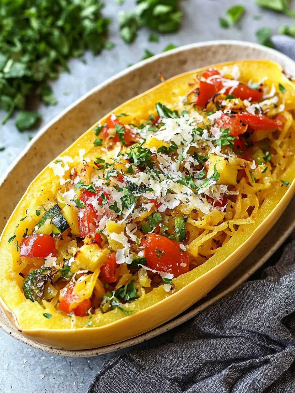 Savor Spaghetti Squash with Sautéed Veggies for a Cozy Meal 5 Spaghetti Squash with Sauteed Veggies