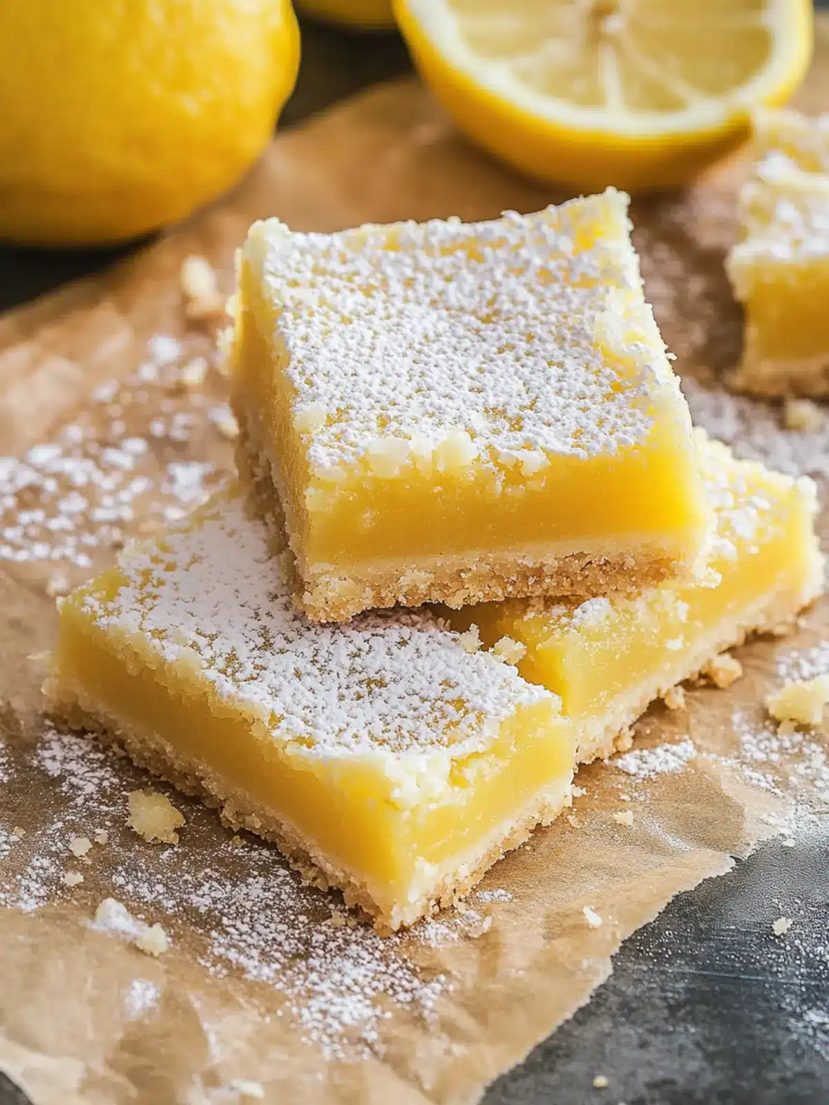Lemon Bars with Shortbread Crust