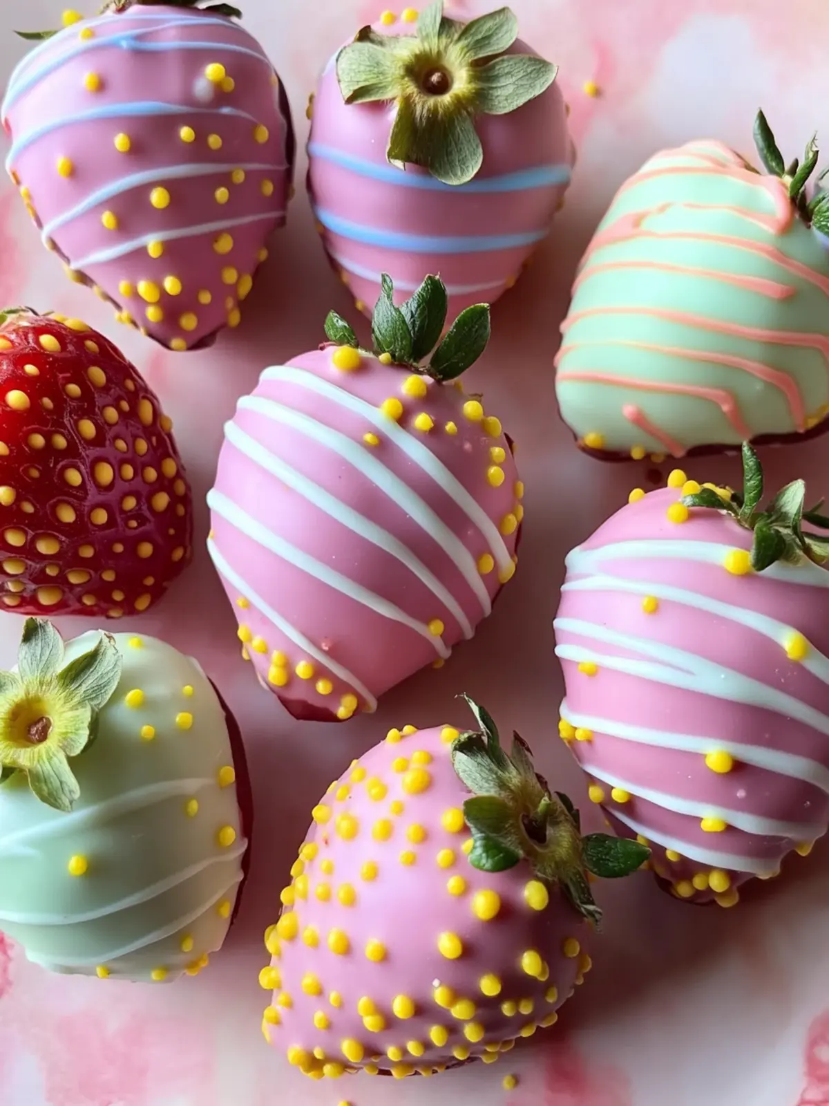 Delicious Pastel Easter Chocolate Covered Strawberries Recipe 2 Pastel Easter Chocolate Covered Strawberries
