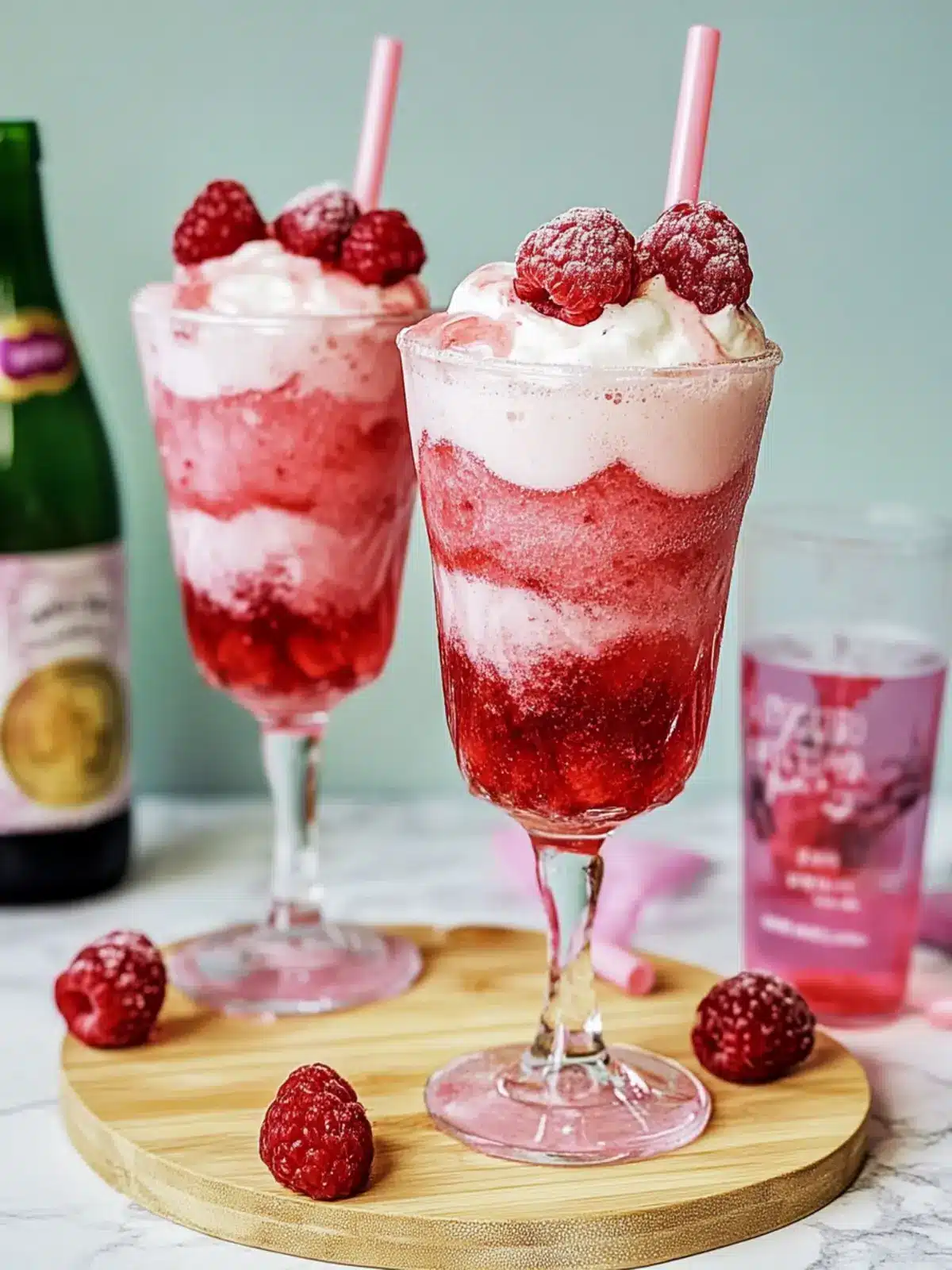 Delight in a Raspberry Rosé Float for Stunning Summer Sips 2 Raspberry Rosé Float