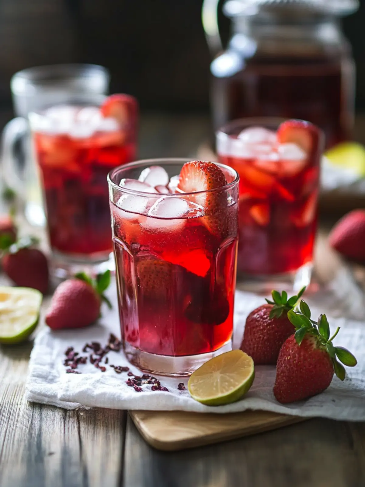 Refreshing Strawberry Honey Hibiscus Iced Tea for Summer Sips 3 Strawberry Honey Hibiscus Iced Tea