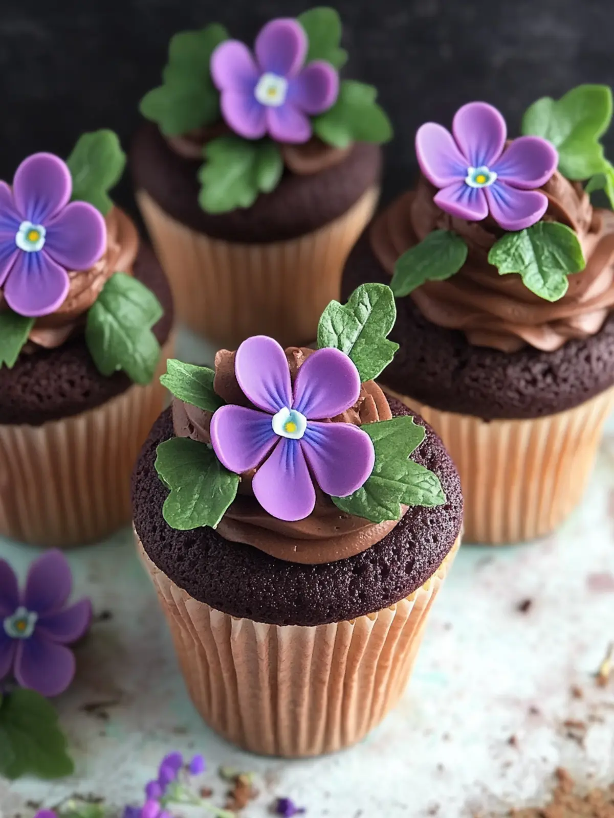 Delightful Chocolate Flower Pot Cupcakes for Fun Baking Time 2 Chocolate Flower Pot Cupcakes