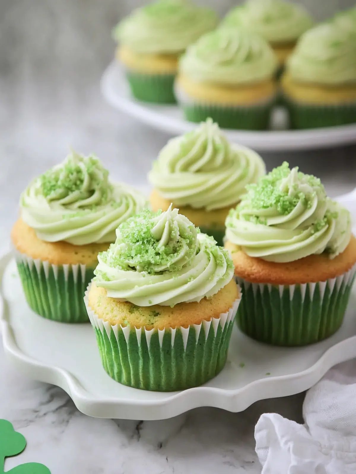 Delicious St. Patrick’s Day Cupcakes with Green Buttercream 2 St. Patrick’s Day Cupcakes