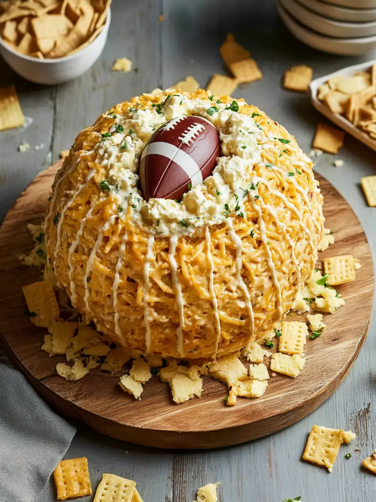 Irresistible Football Cheese Ball for Game Day Fun 3 Football Cheese ball