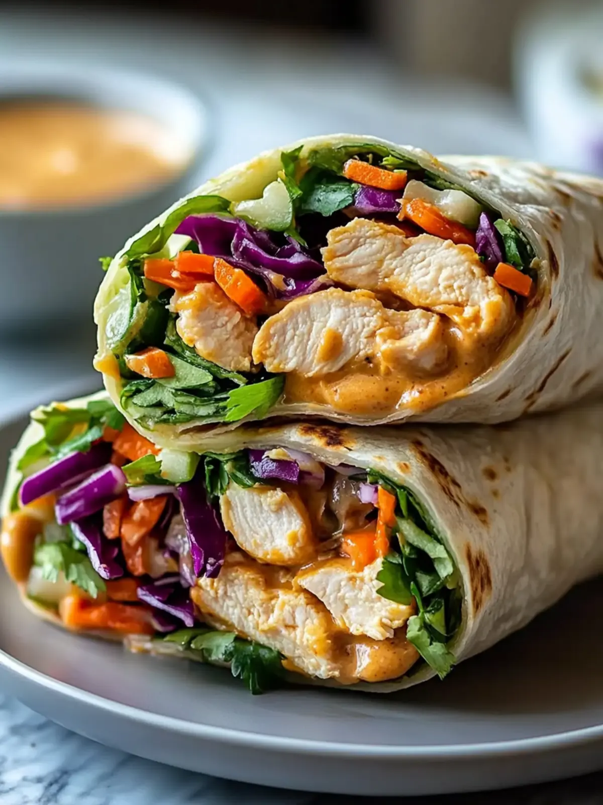 Delicious Thai Peanut Chicken Wraps for a Fresh Take on Dinner 4 Thai Peanut Chicken Wraps