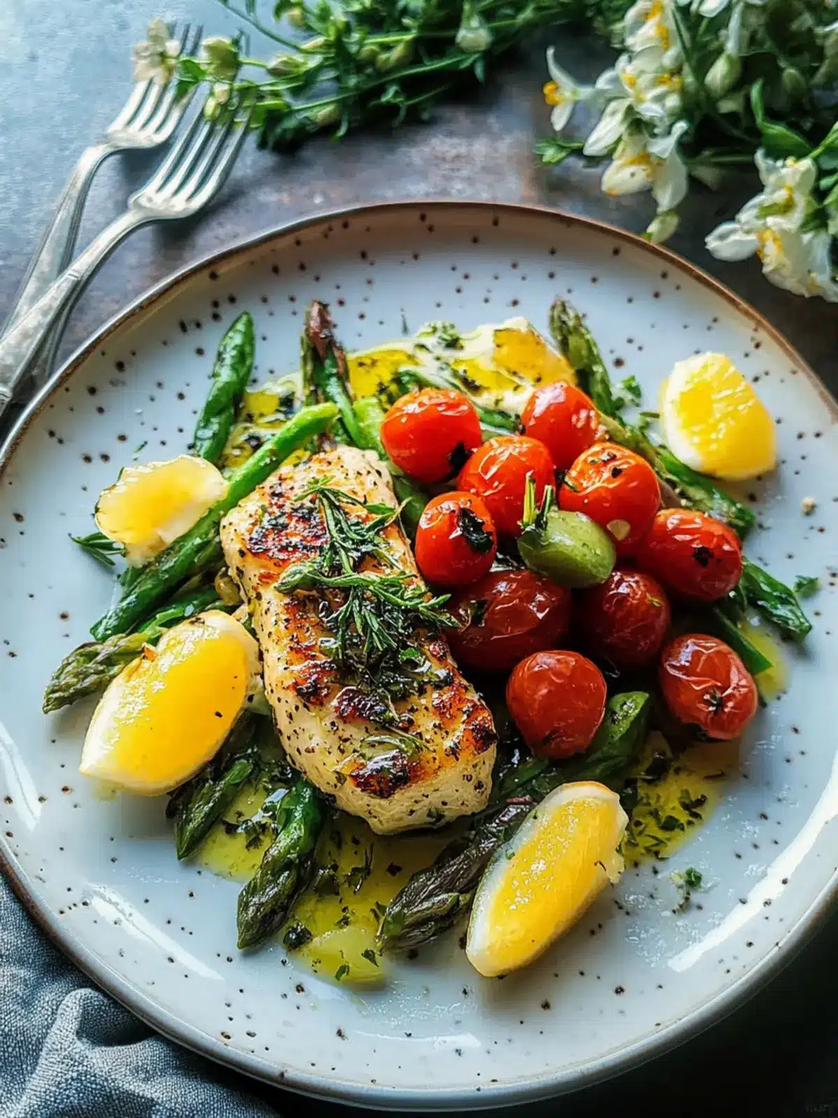 Delicious Spring Time Dinner: Baked Chicken with Asparagus 2 spring time dinner