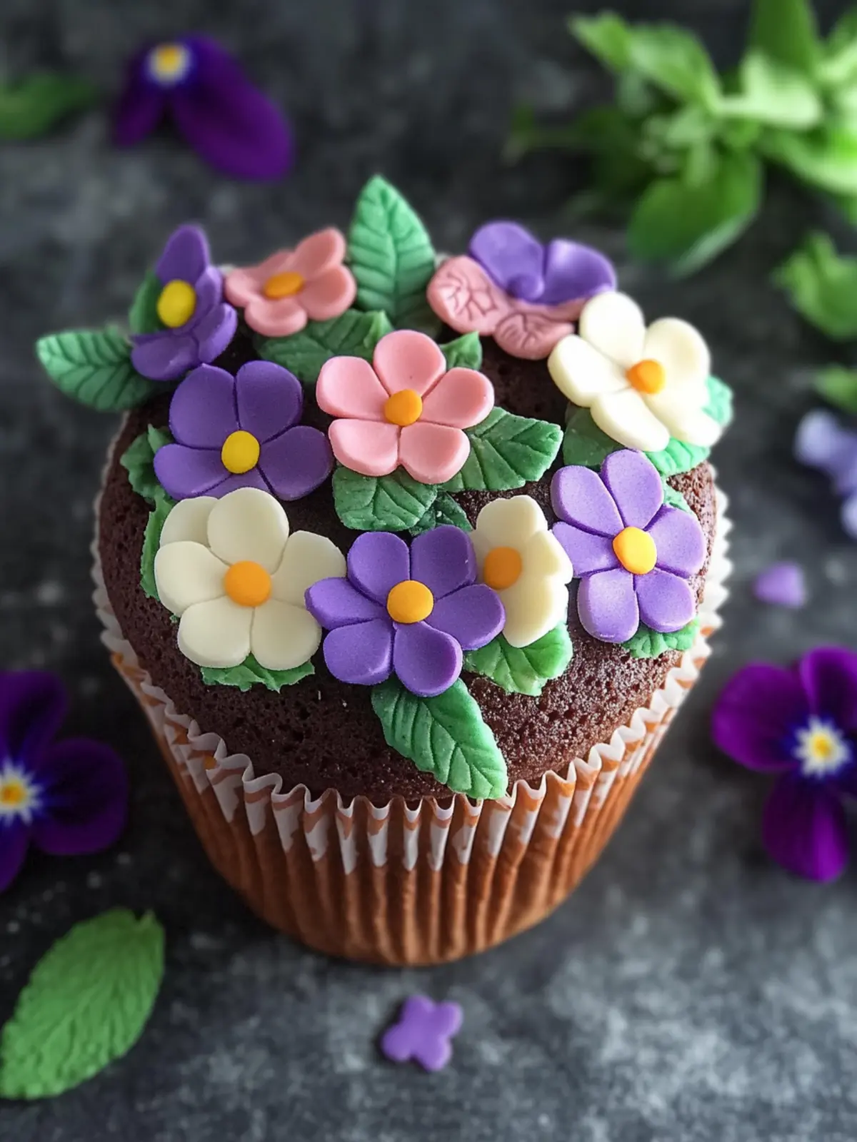 Delightful Chocolate Flower Pot Cupcakes for Fun Baking Time 5 Chocolate Flower Pot Cupcakes