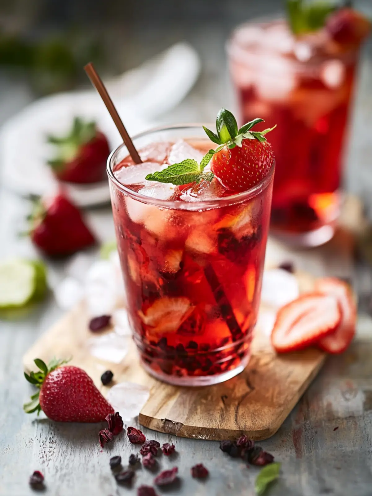 Refreshing Strawberry Honey Hibiscus Iced Tea for Summer Sips 5 Strawberry Honey Hibiscus Iced Tea