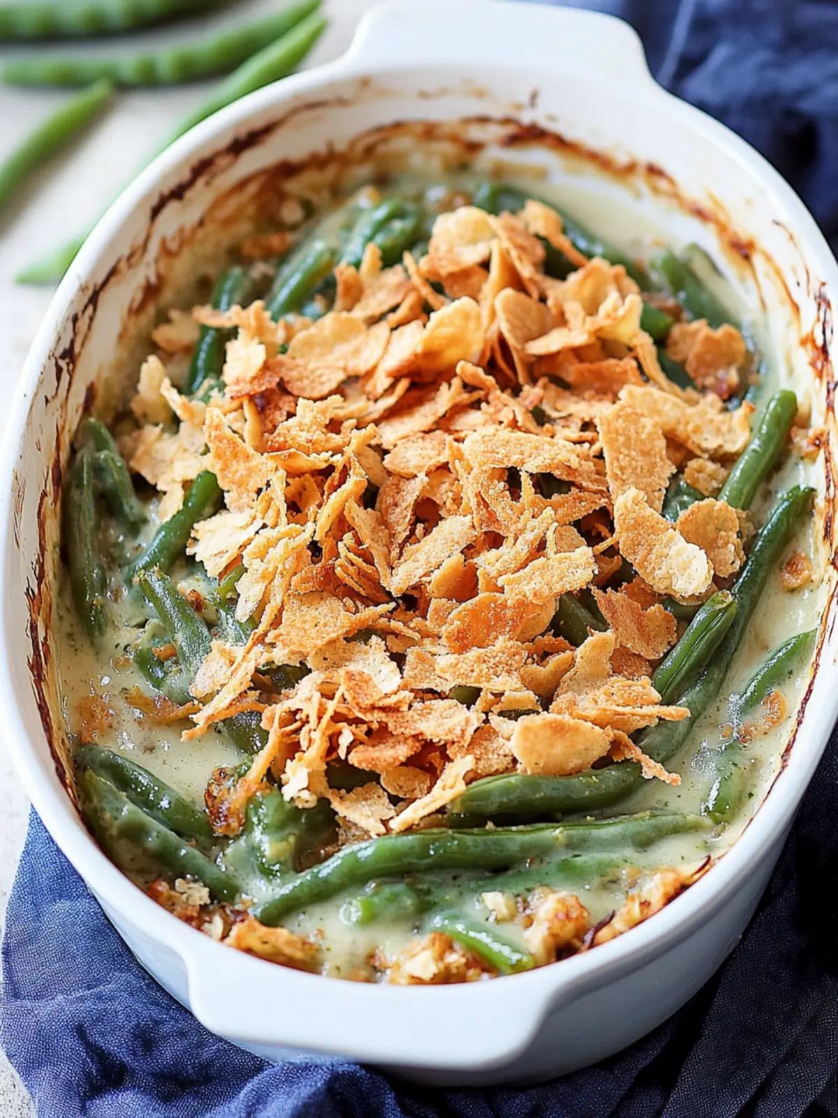 Gluten Free Green Bean Casserole with Crispy Onion Topping 5 Gluten Free Green Bean Casserole