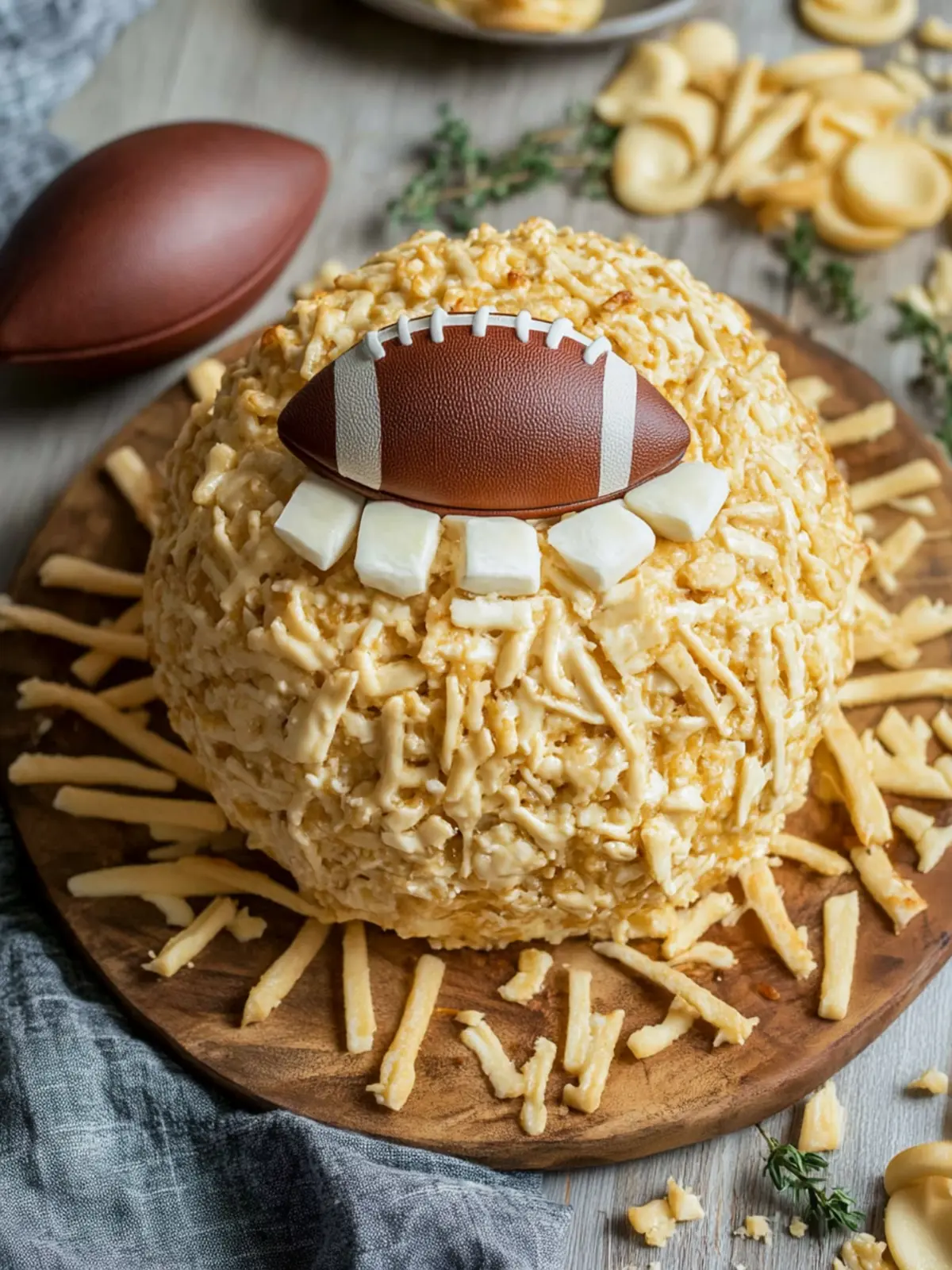 Irresistible Football Cheese Ball for Game Day Fun 5 Football Cheese ball