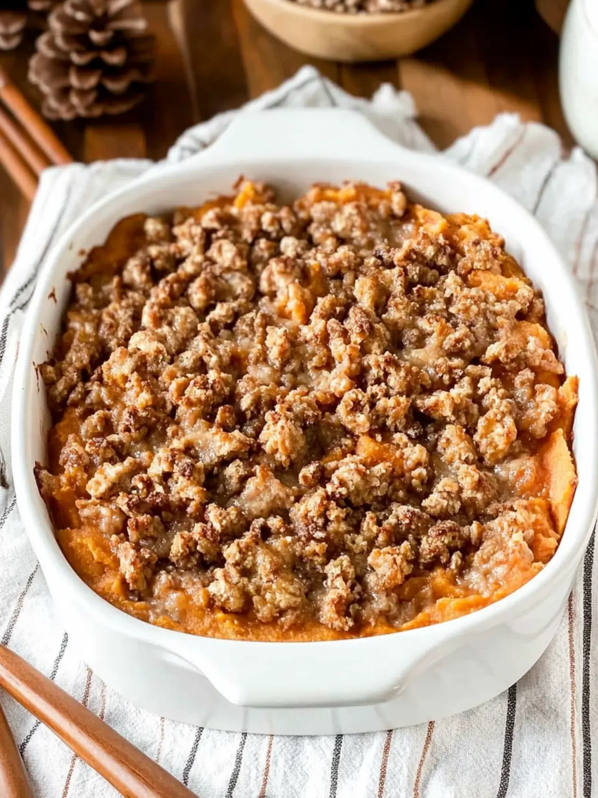 Sweet Potato Casserole with Crunchy Pecan Streusel Delight 4 Sweet Potato Casserole