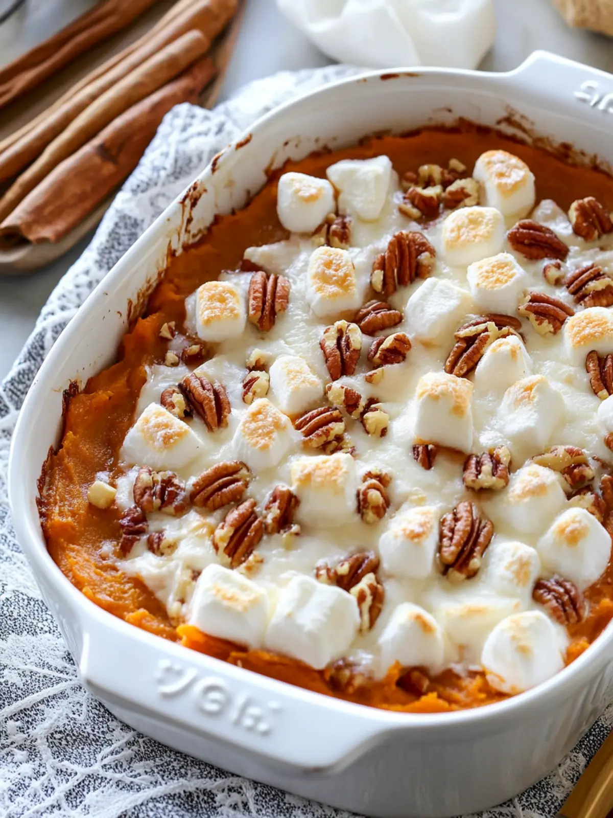 Sweet Potato Casserole with Marshmallows and Pecans Bliss 2 Sweet Potato Casserole with Marshmallows and Pecans