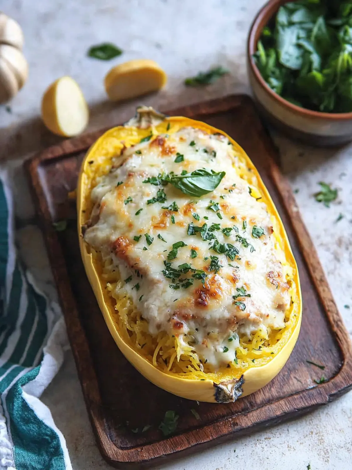Creamy Chicken Spaghetti Squash That Will Wow Your Taste Buds 2 Chicken Spaghetti Squash