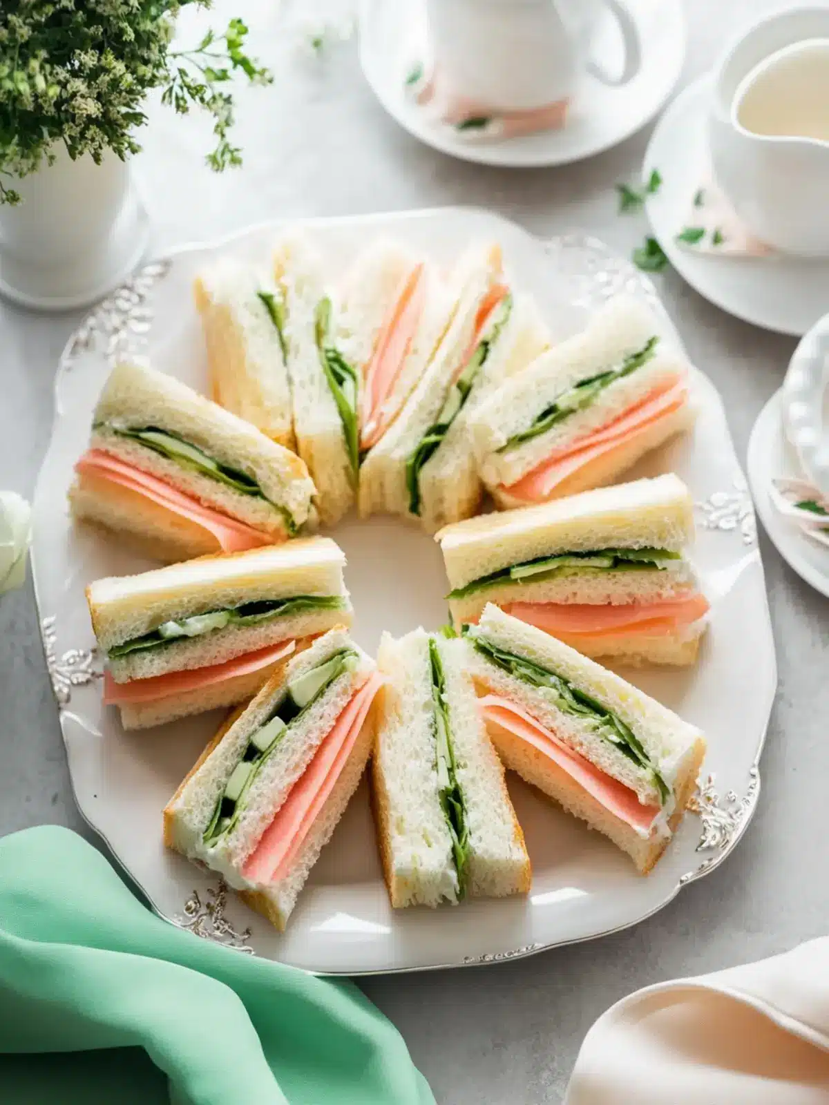 Refreshing Cucumber Tea Sandwiches for Effortless Entertaining 4 Tea Sandwiches