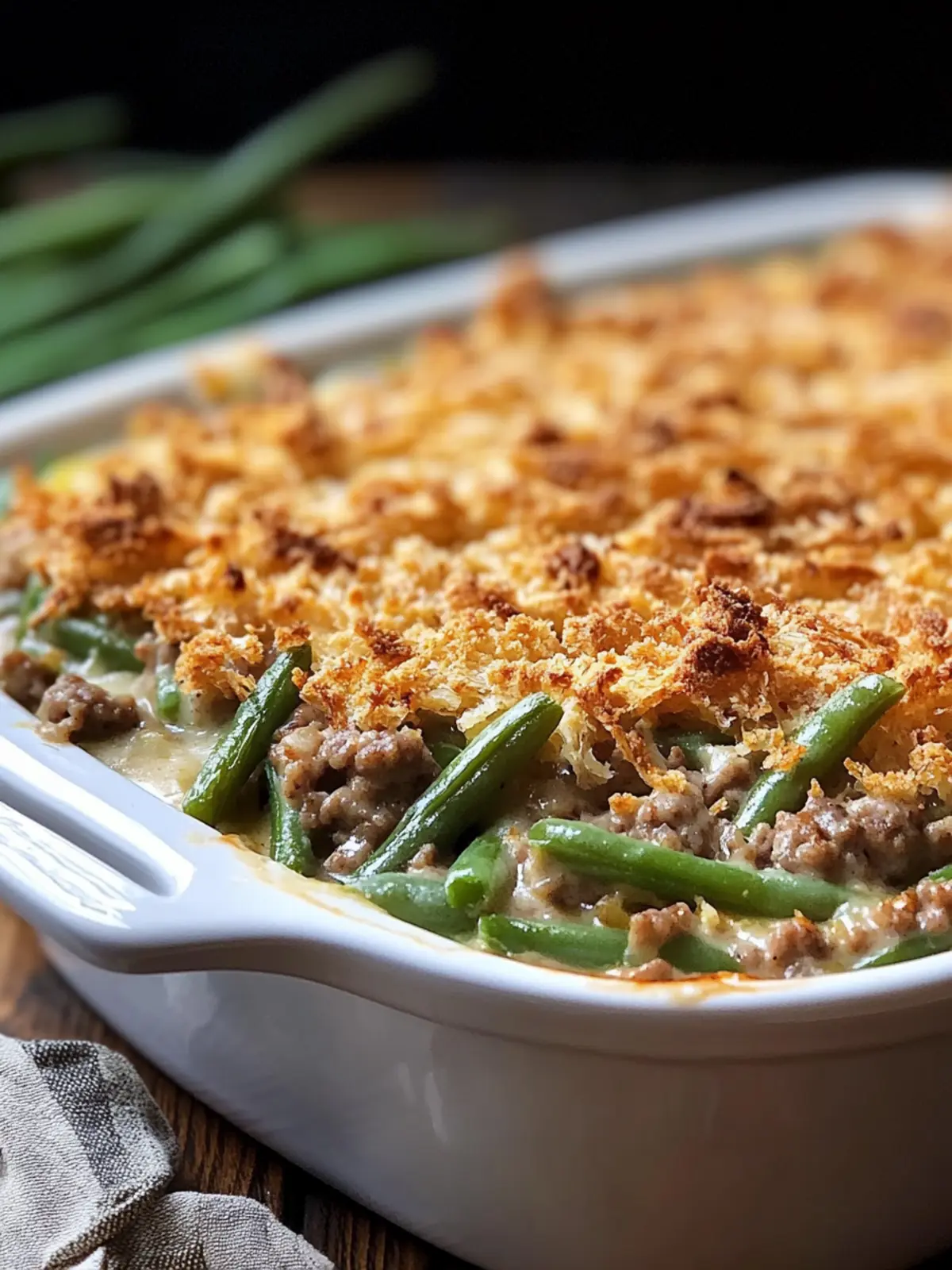 Delicious Hamburger Green Bean Casserole for Family Comfort 2 Hamburger Green Bean Casserole