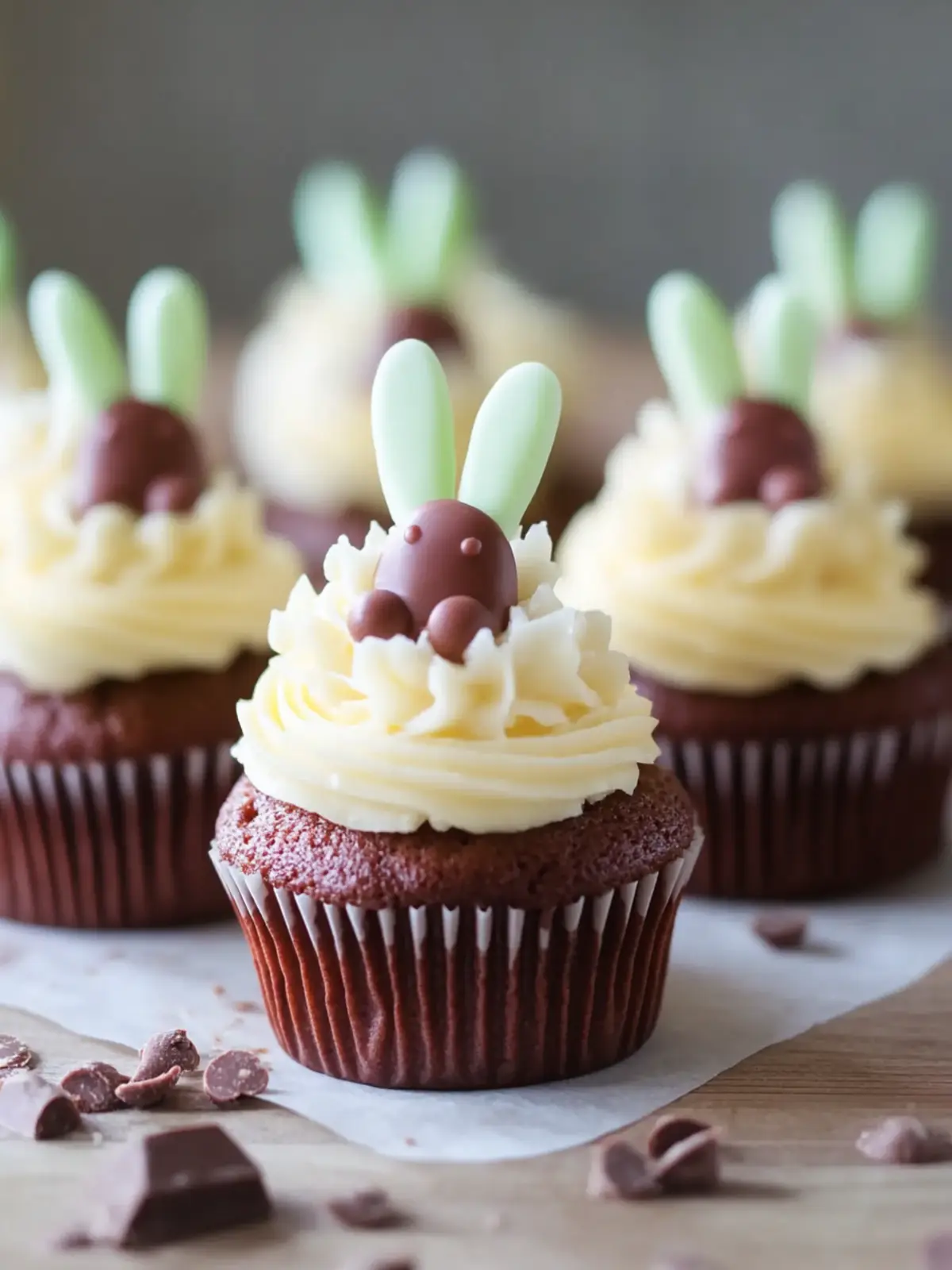Irresistible Chocolate Bunny Cupcakes for Your Sweet Tooth Fix 3 Chocolate Bunny Cupcakes