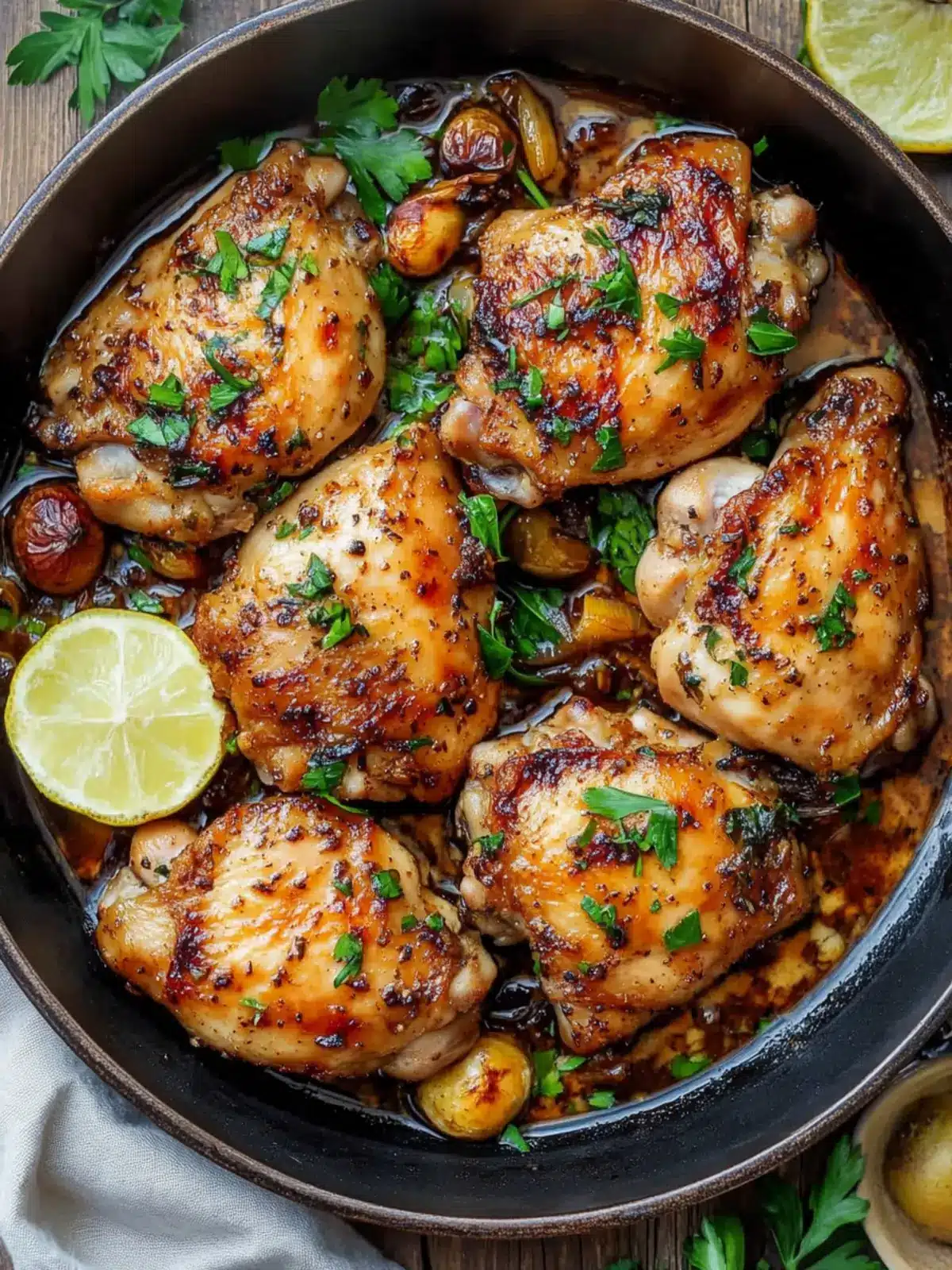 Zesty Garlic Chicken Thighs for Effortless Dinner Perfection 3 Garlic Chicken Thighs
