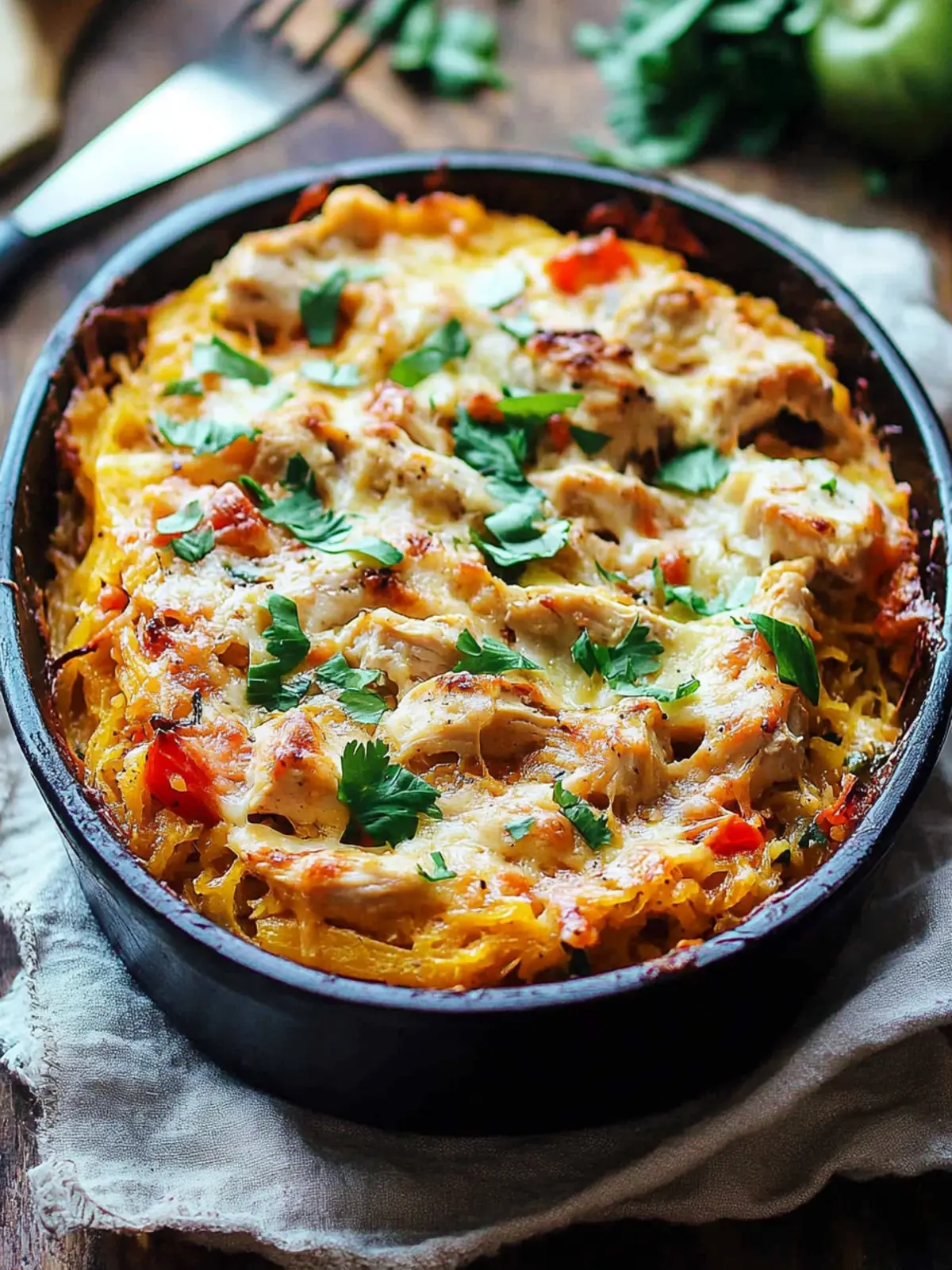 Cajun Chicken Spaghetti Squash Bake: A Flavorful Twist! 3 Cajun Chicken Spaghetti Squash Bake