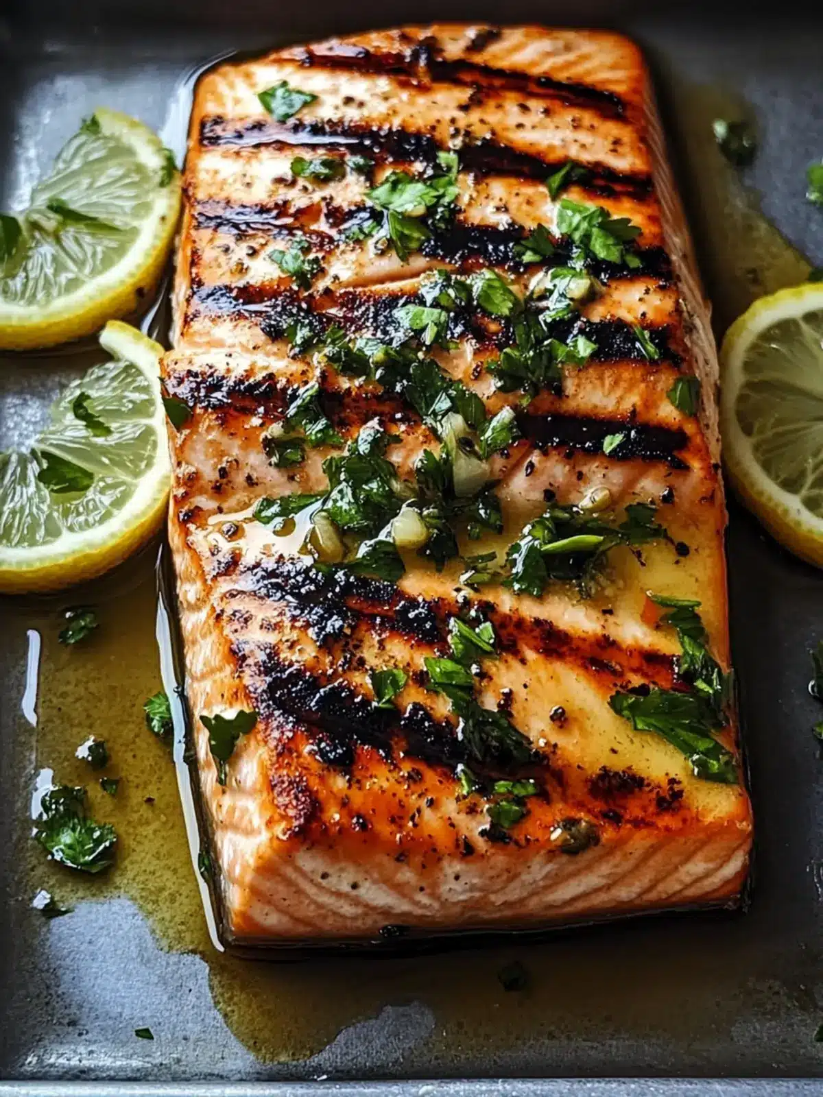 Grilled Salmon with Garlic Lemon Butter: A Zesty Delight 4 Grilled Salmon with Garlic Lemon Butter