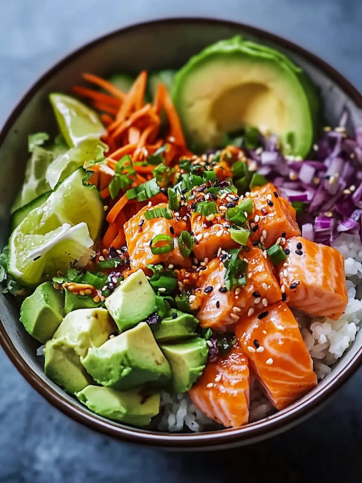 Spicy Salmon Bowl with Creamy Slaw and Zesty Mayo Delight 3 Spicy Salmon Bowl