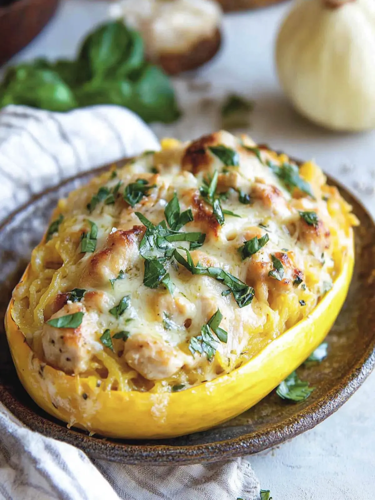 Creamy Chicken Spaghetti Squash That Will Wow Your Taste Buds 3 Chicken Spaghetti Squash