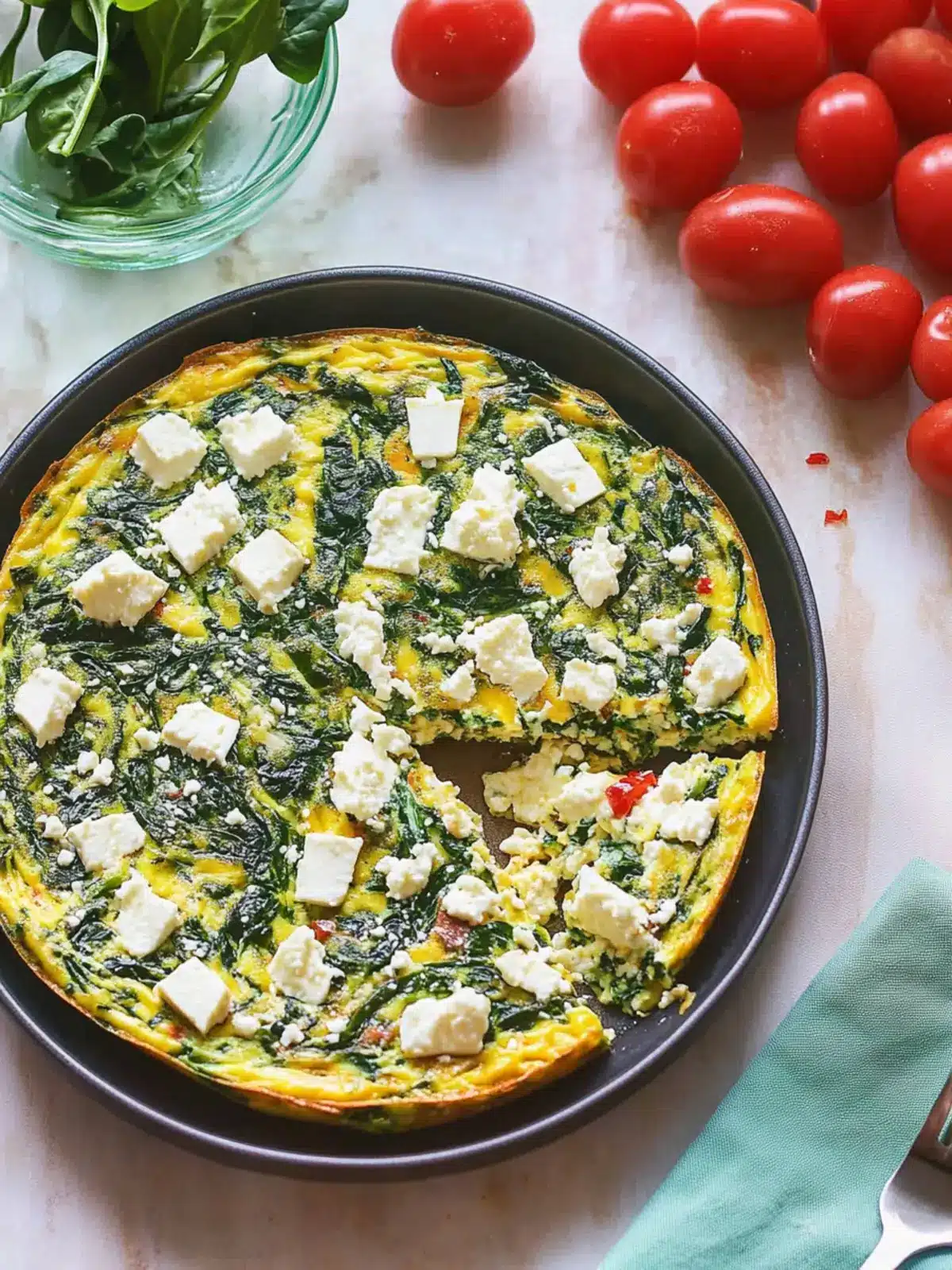Savory Feta and Spinach Frittata: A Fresh Take on Breakfast 4 Feta and Spinach Frittata