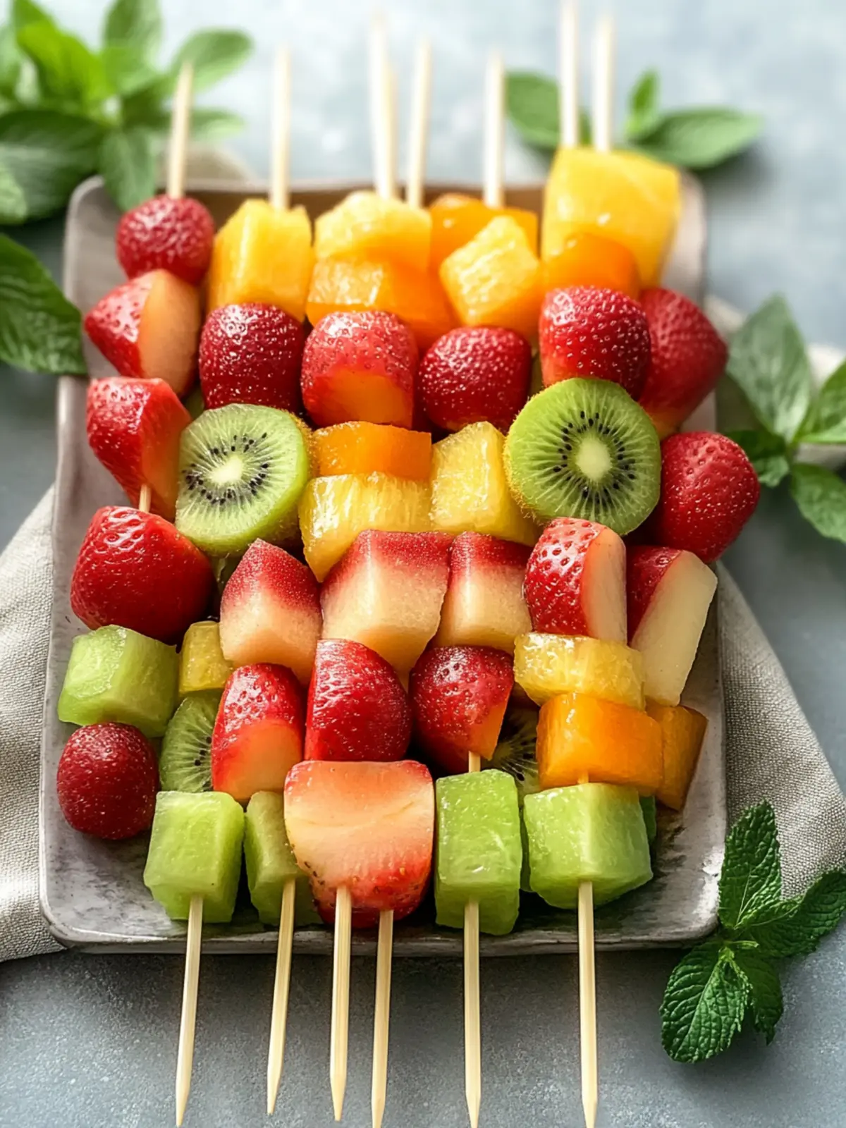 Colorful Fruit Skewers for a Refreshing Summer Treat 3 Fruit Skewers