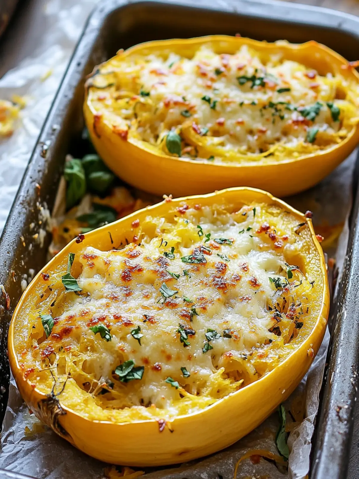 Decadent Five Cheese Garlic Spaghetti Squash Delight 3 Five Cheese Garlic Spaghetti Squash