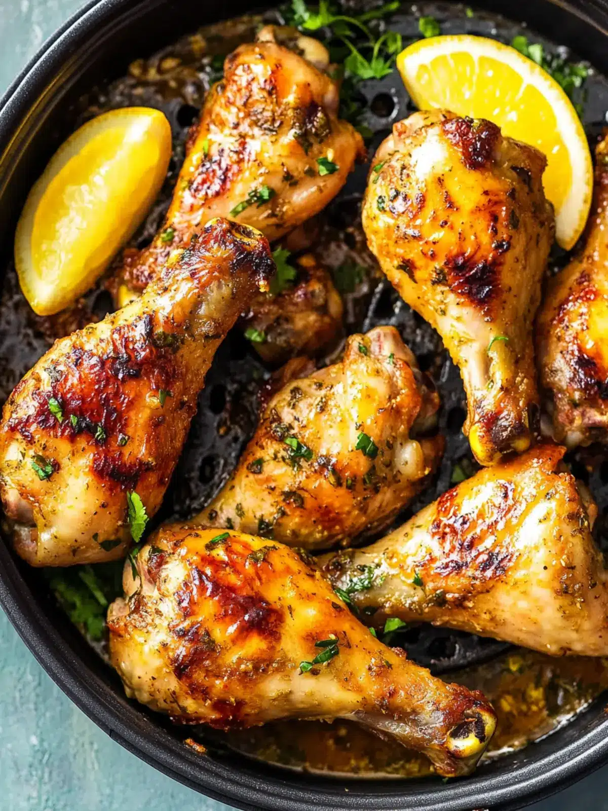 Zesty Air Fryer Chicken Legs with Tequila Lime Marinade 4 Air Fryer Chicken Legs