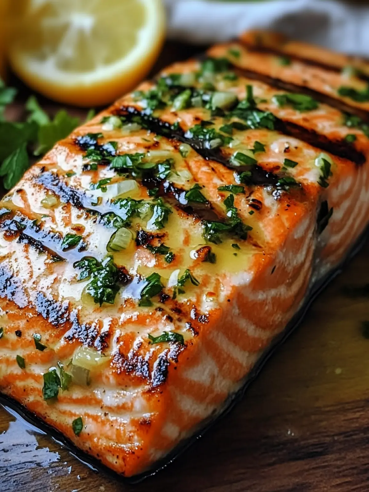 Grilled Salmon with Garlic Lemon Butter: A Zesty Delight 5 Grilled Salmon with Garlic Lemon Butter