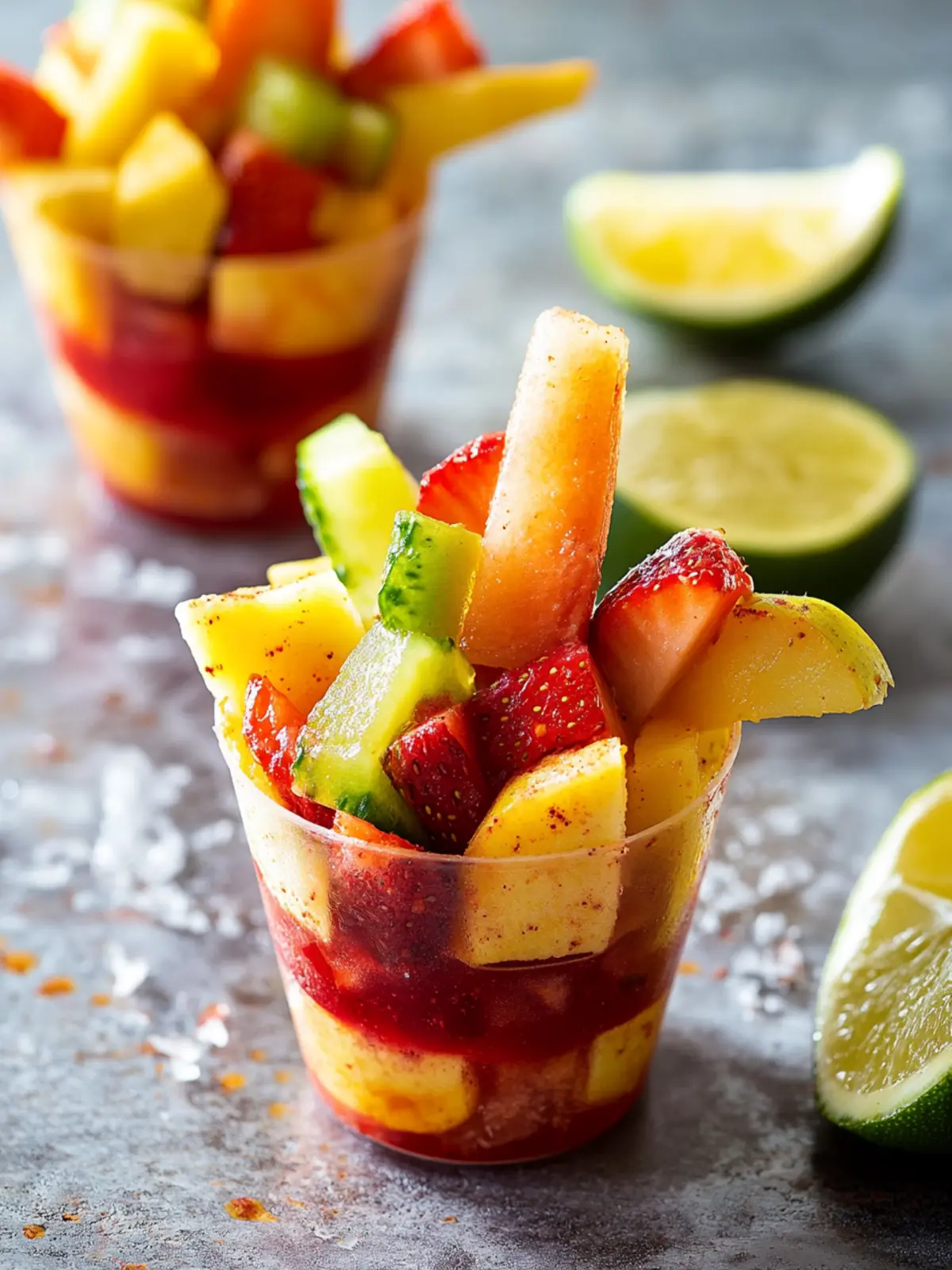 Zesty Mexican Fruit Cups with Lime and Tajín for Summer Fun 2 Mexican Fruit Cups