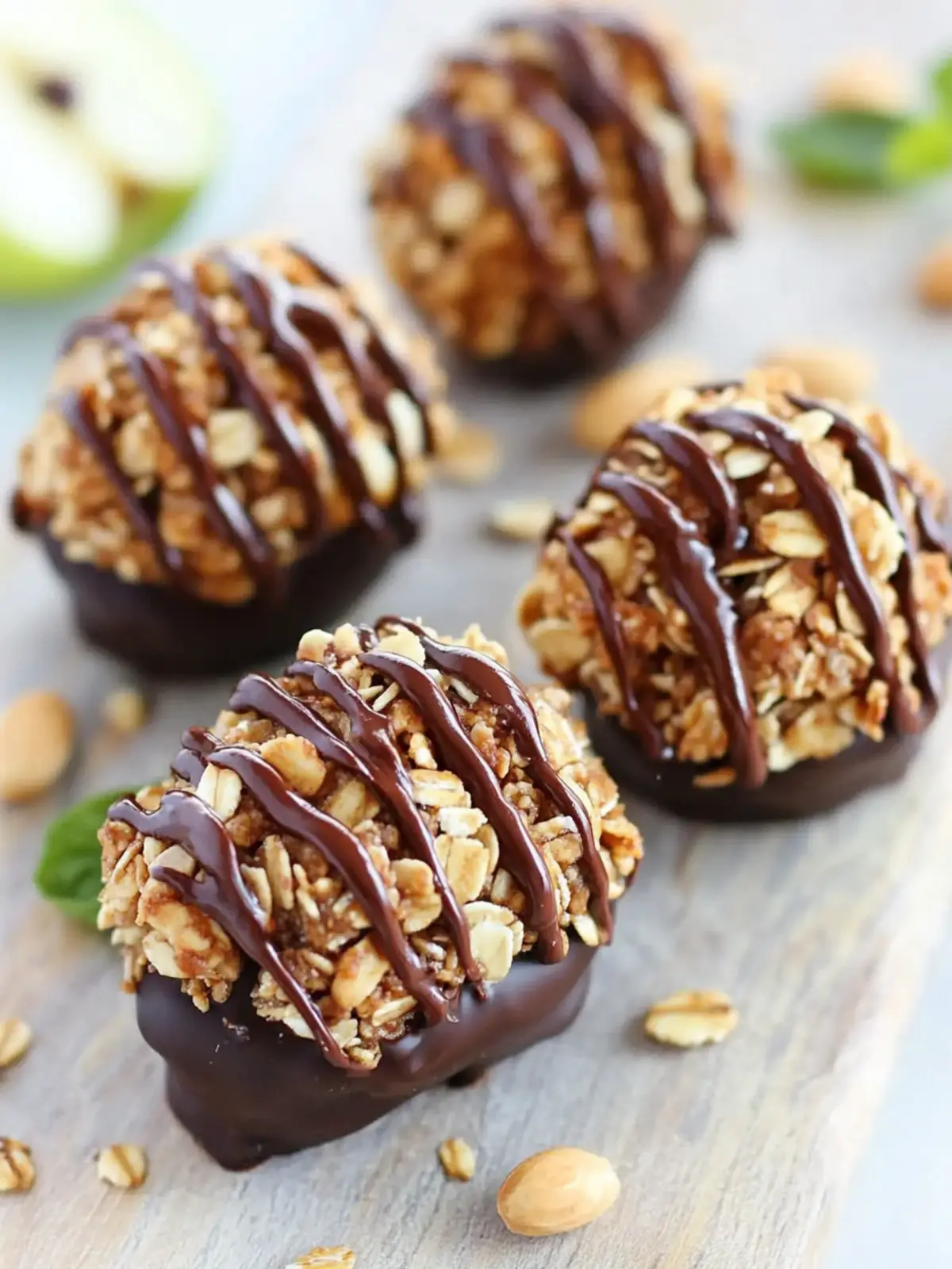 Chocolate-Peanut Butter Granola Apple Bites for Easy Snacking 2 Chocolate-Peanut Butter Granola Apple Bites
