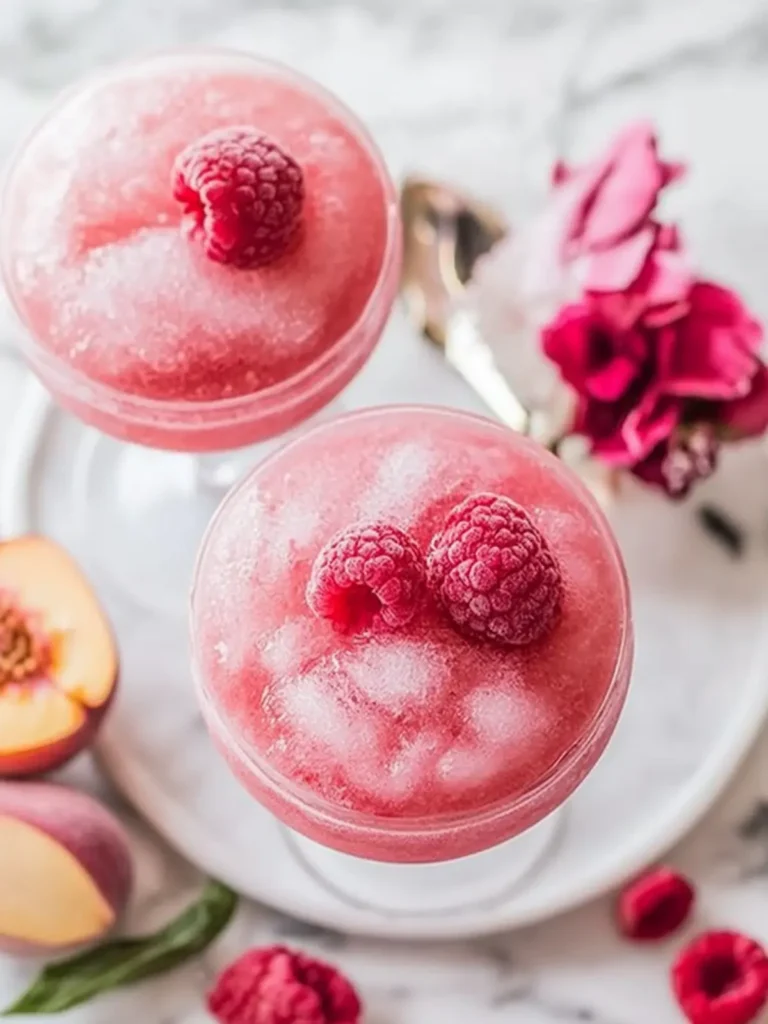 Raspberry Peach Frosé