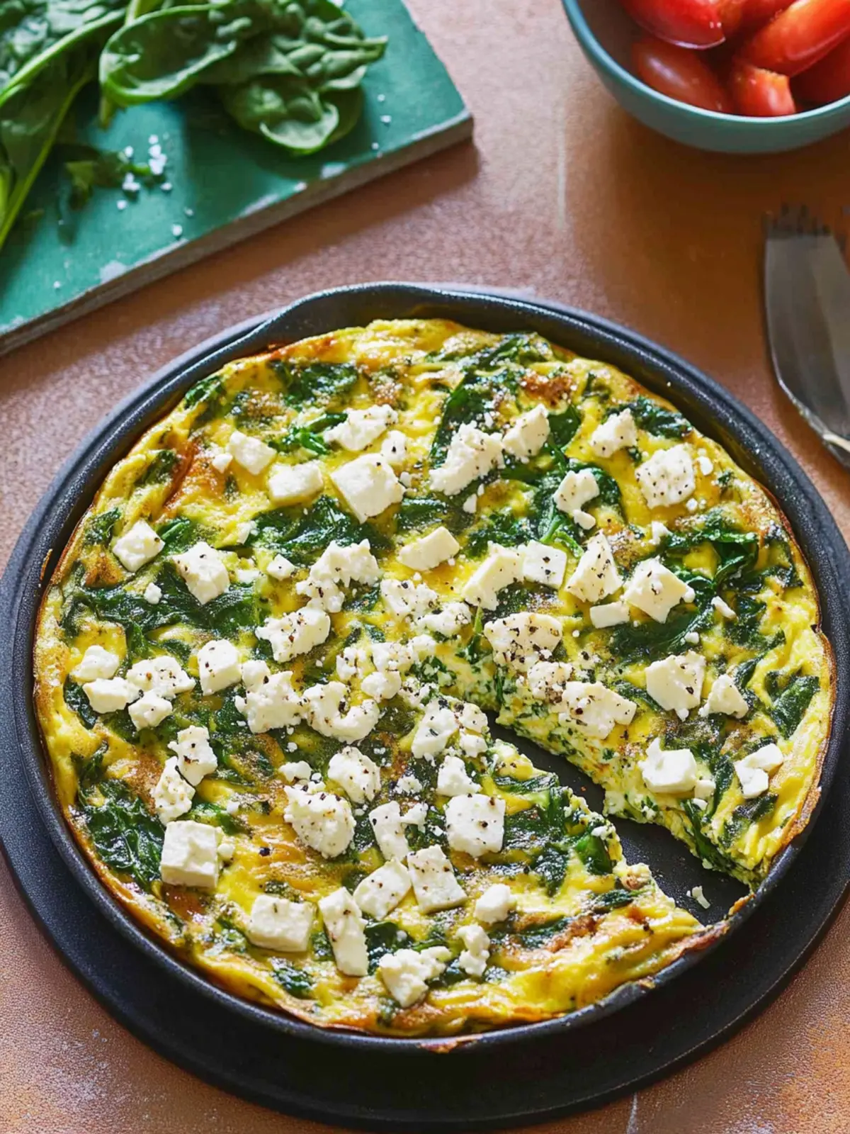Savory Feta and Spinach Frittata: A Fresh Take on Breakfast 3 Feta and Spinach Frittata