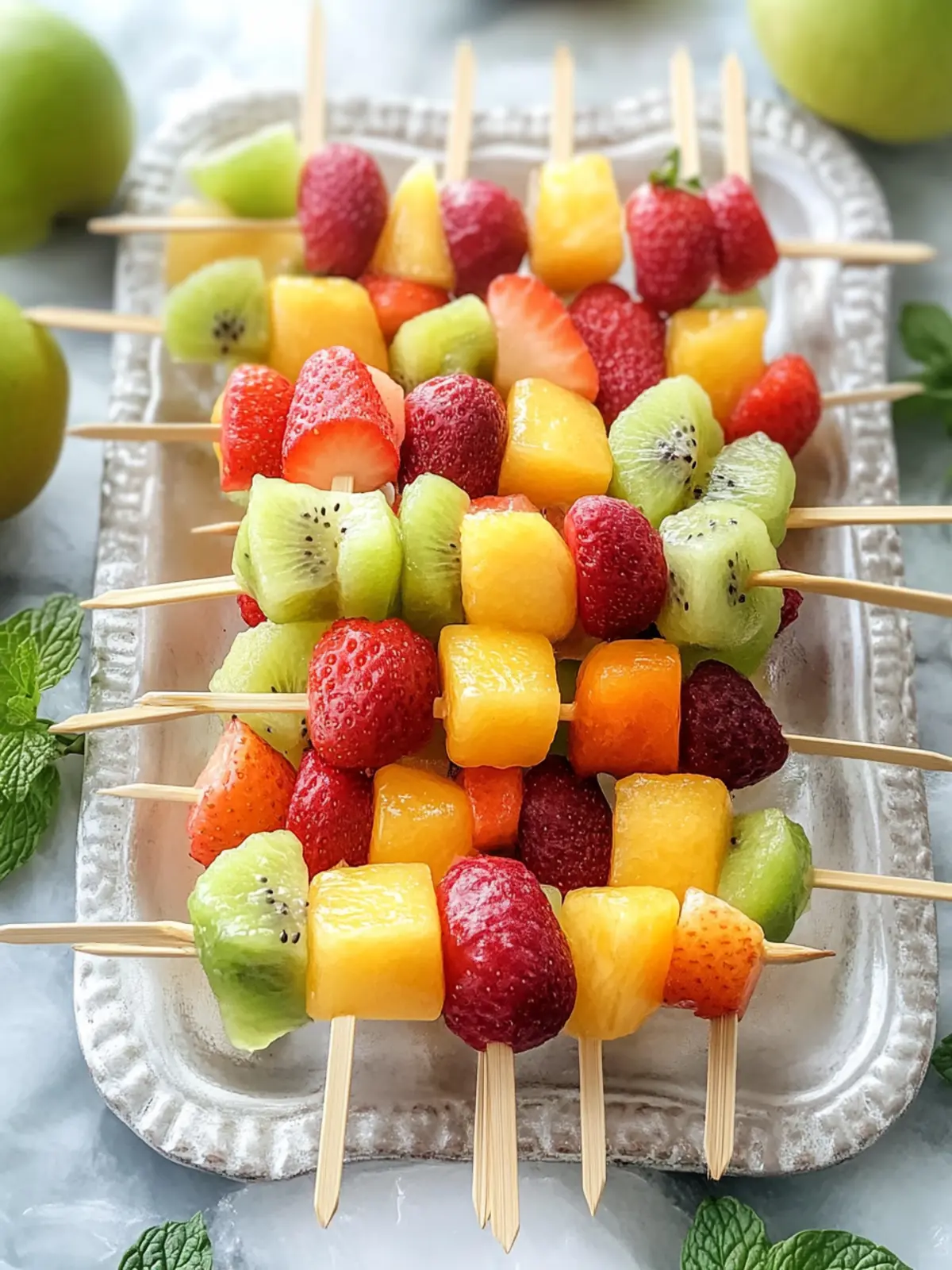 Colorful Fruit Skewers for a Refreshing Summer Treat 2 Fruit Skewers