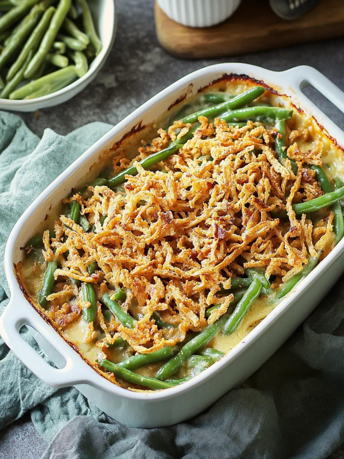 Delicious Green Bean Casserole for Cozy Family Gatherings 2 Green Bean Casserole