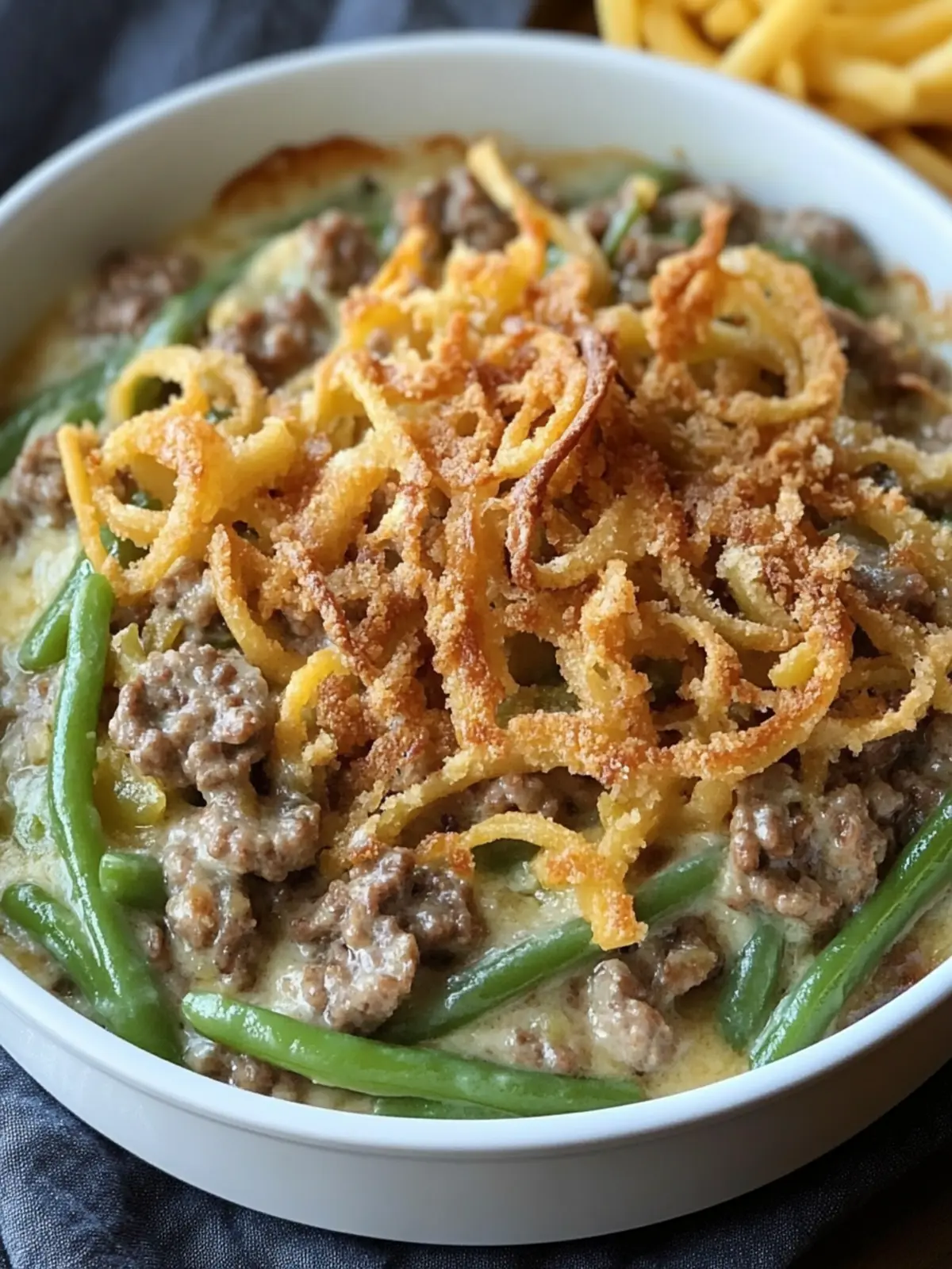 Satisfy cravings with Hamburger Green Bean Casserole Delight 5 Hamburger Green Bean Casserole