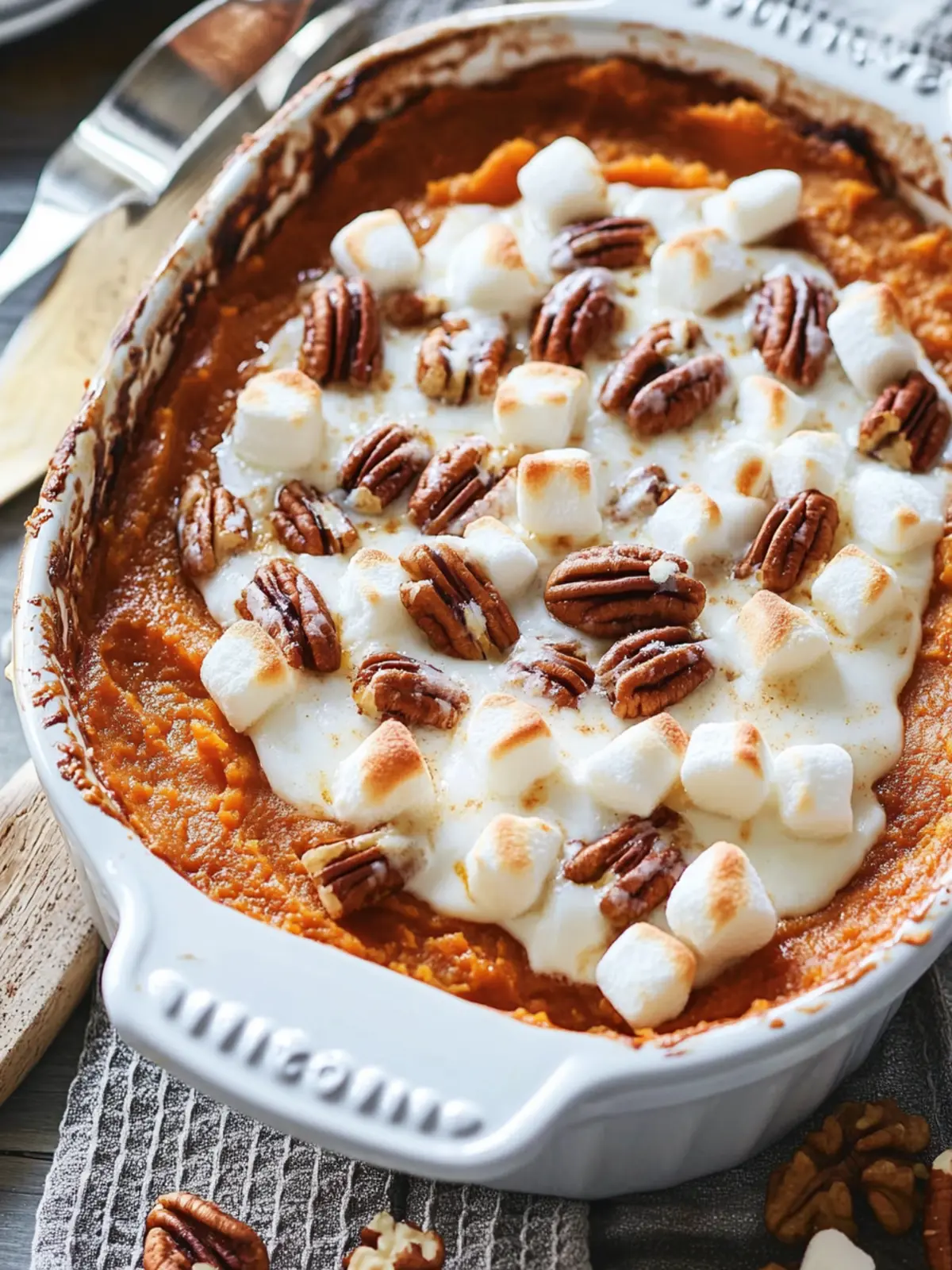 Sweet Potato Casserole with Marshmallows and Pecans Bliss 5 Sweet Potato Casserole with Marshmallows and Pecans