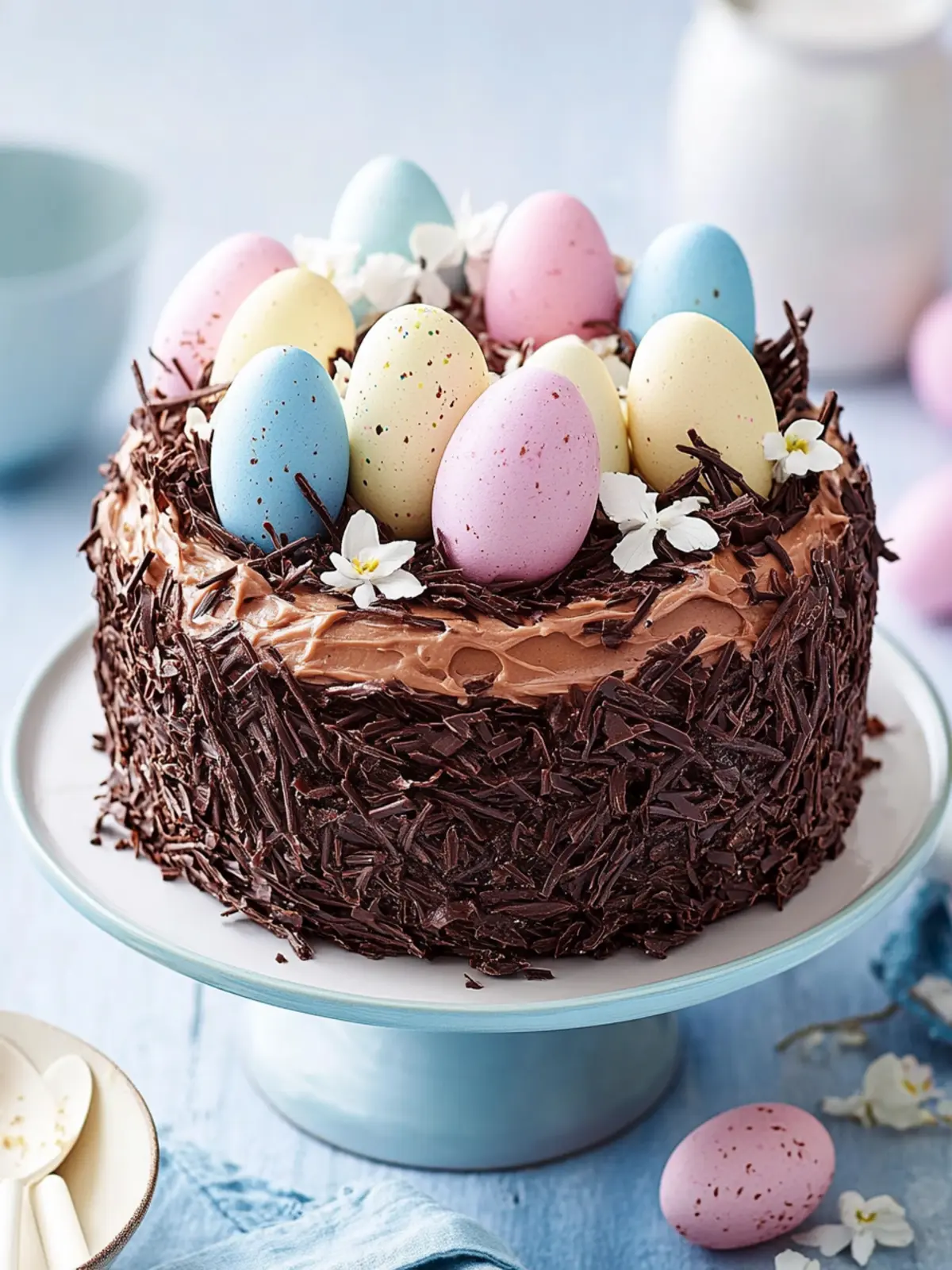Decadent Chocolate Nest Easter Cake to Wow Your Guests 2 Chocolate nest Easter cake