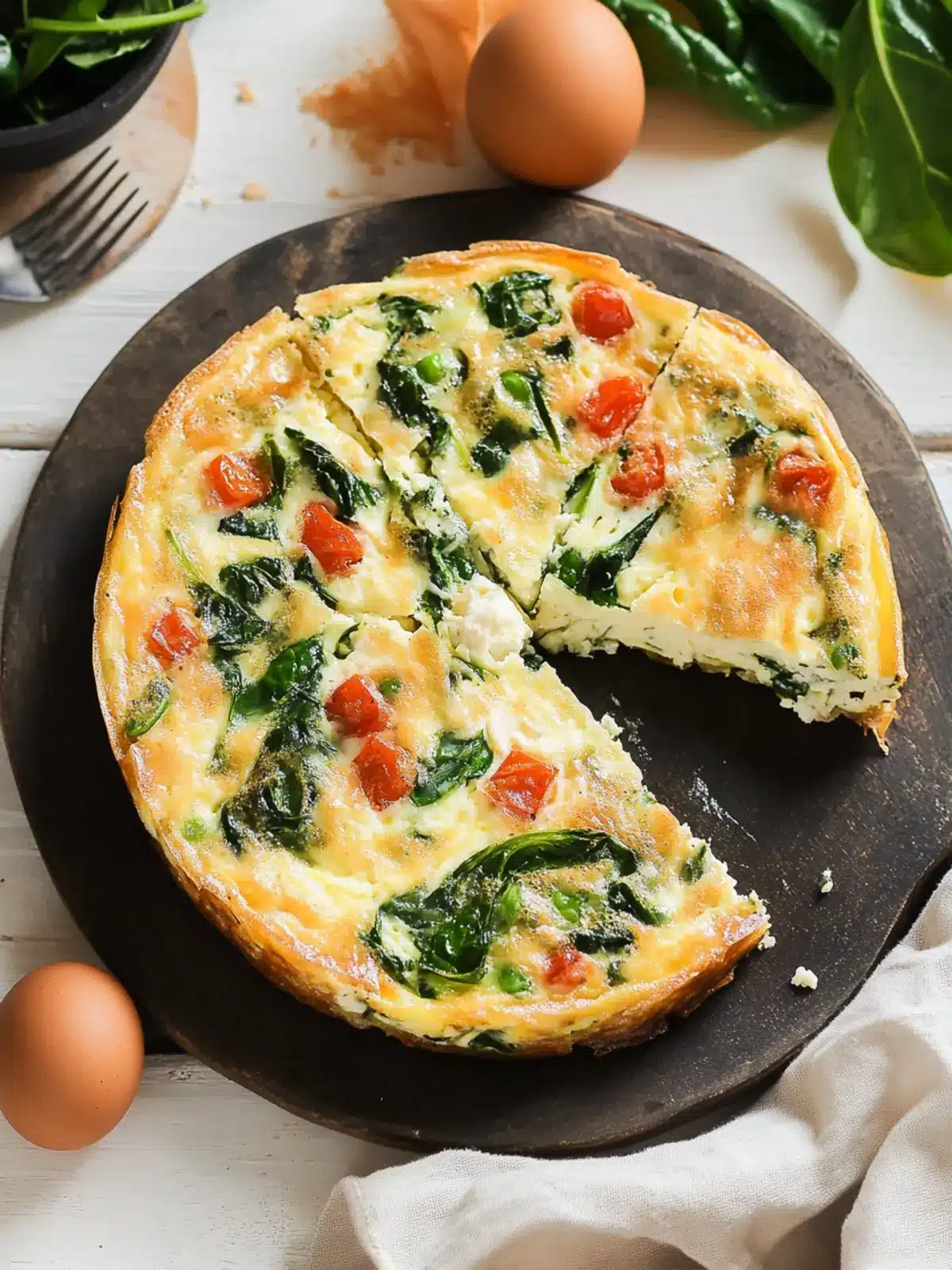 Delicious Egg White Frittata with Spinach to Energize Your Day 3 Egg White Frittata with Spinach
