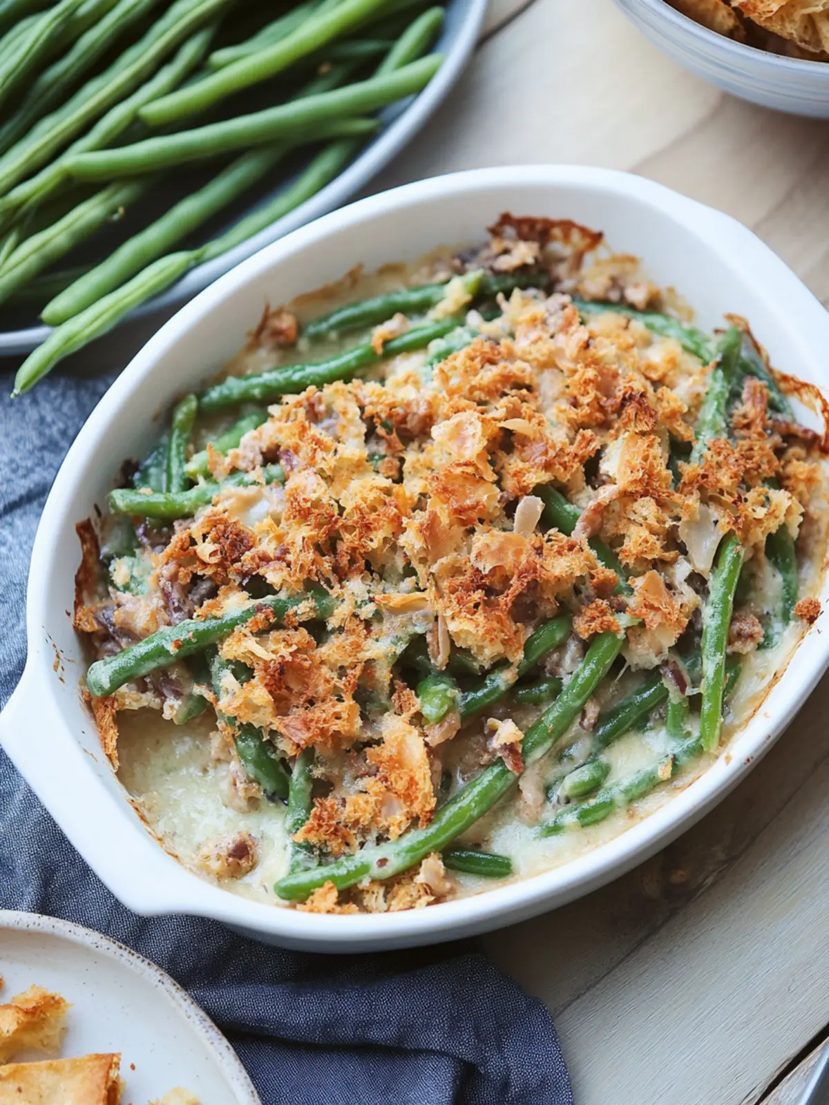 Savory Green Bean Casserole with Crispy Onion Topping 3 Green Bean Casserole