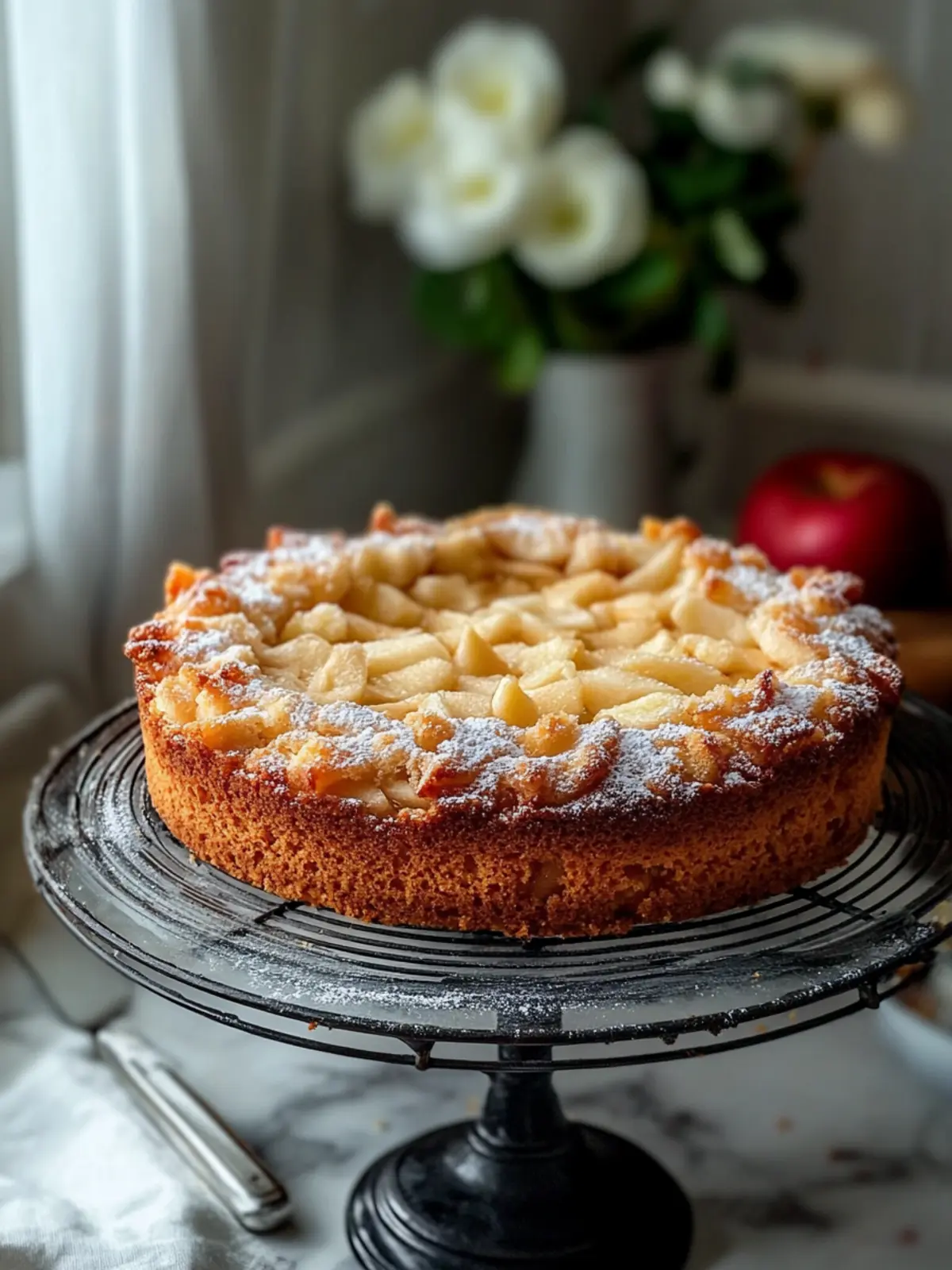 Irresistible Irish Apple Cake with Creamy Custard Sauce 2 Irish Apple Cake