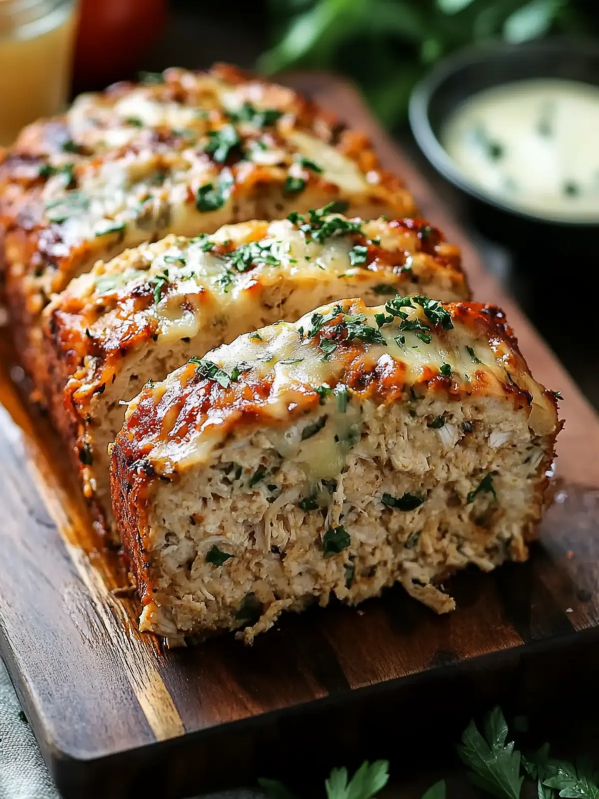 Garlic Parmesan Chicken Meatloaf: Comfort Food Revamped 4 Garlic Parmesan Chicken Meatloaf